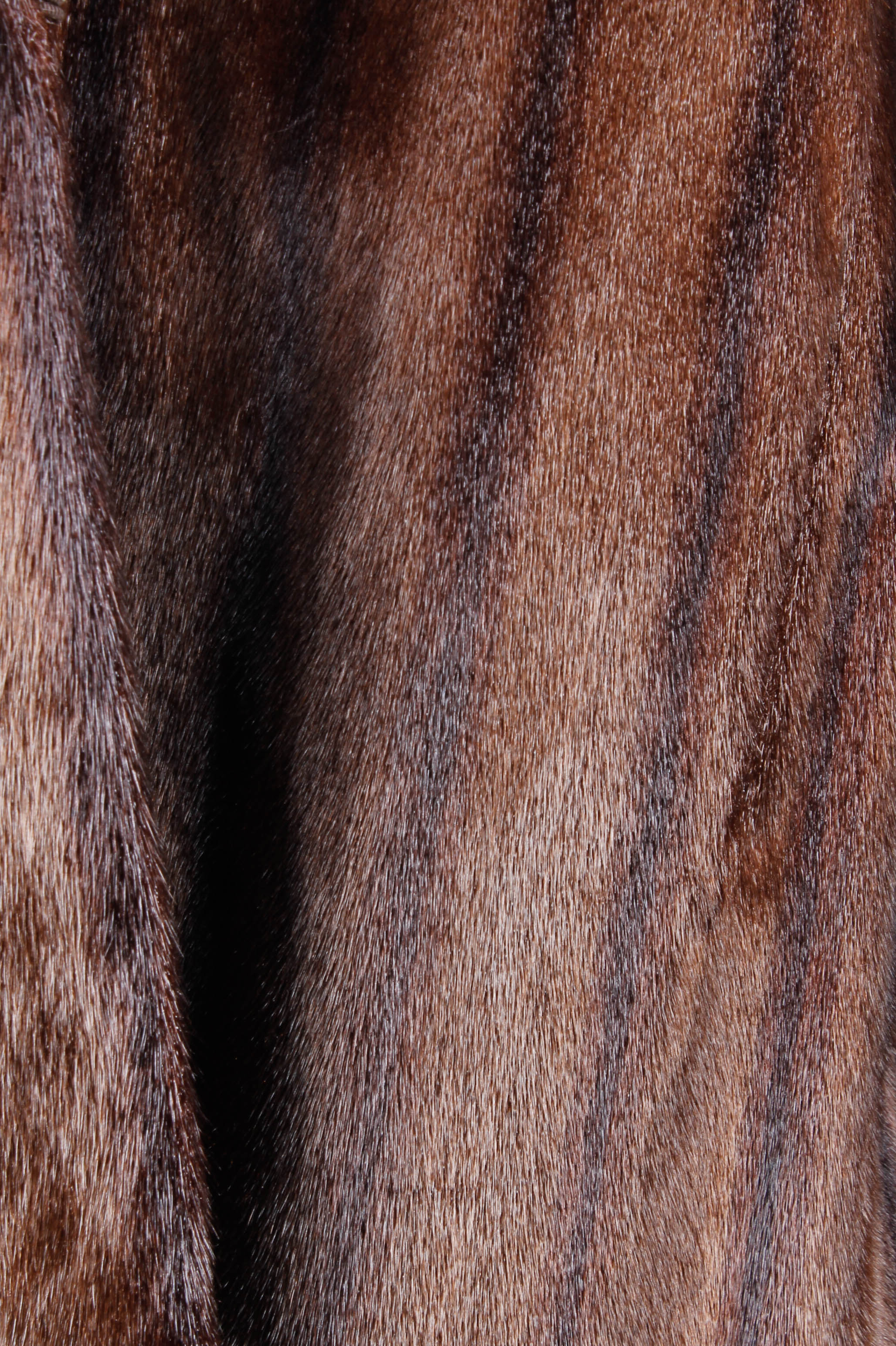 Vintage Mahogany Brown Marmot Fur Coat