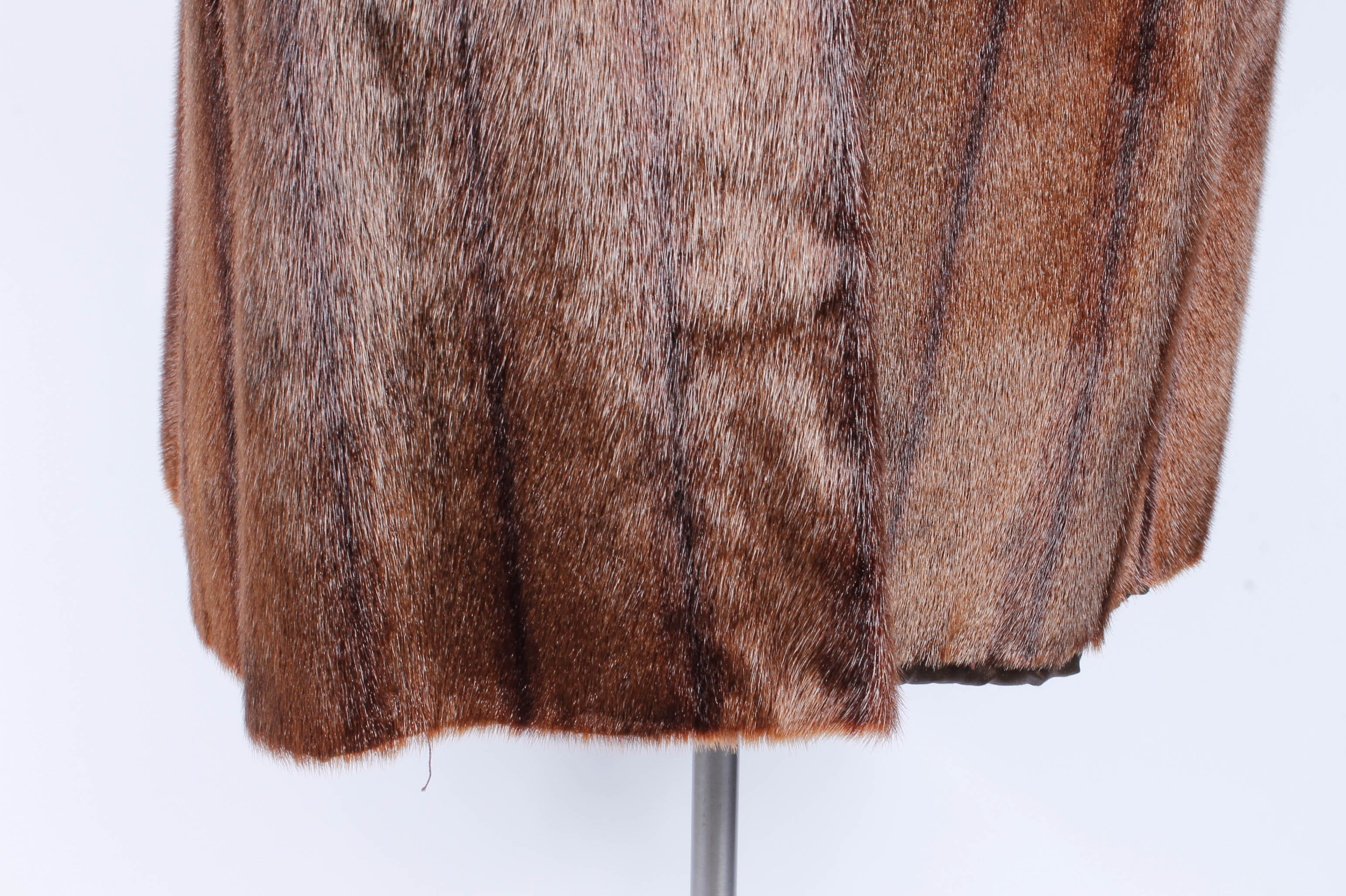 Vintage Mahogany Brown Marmot Fur Coat