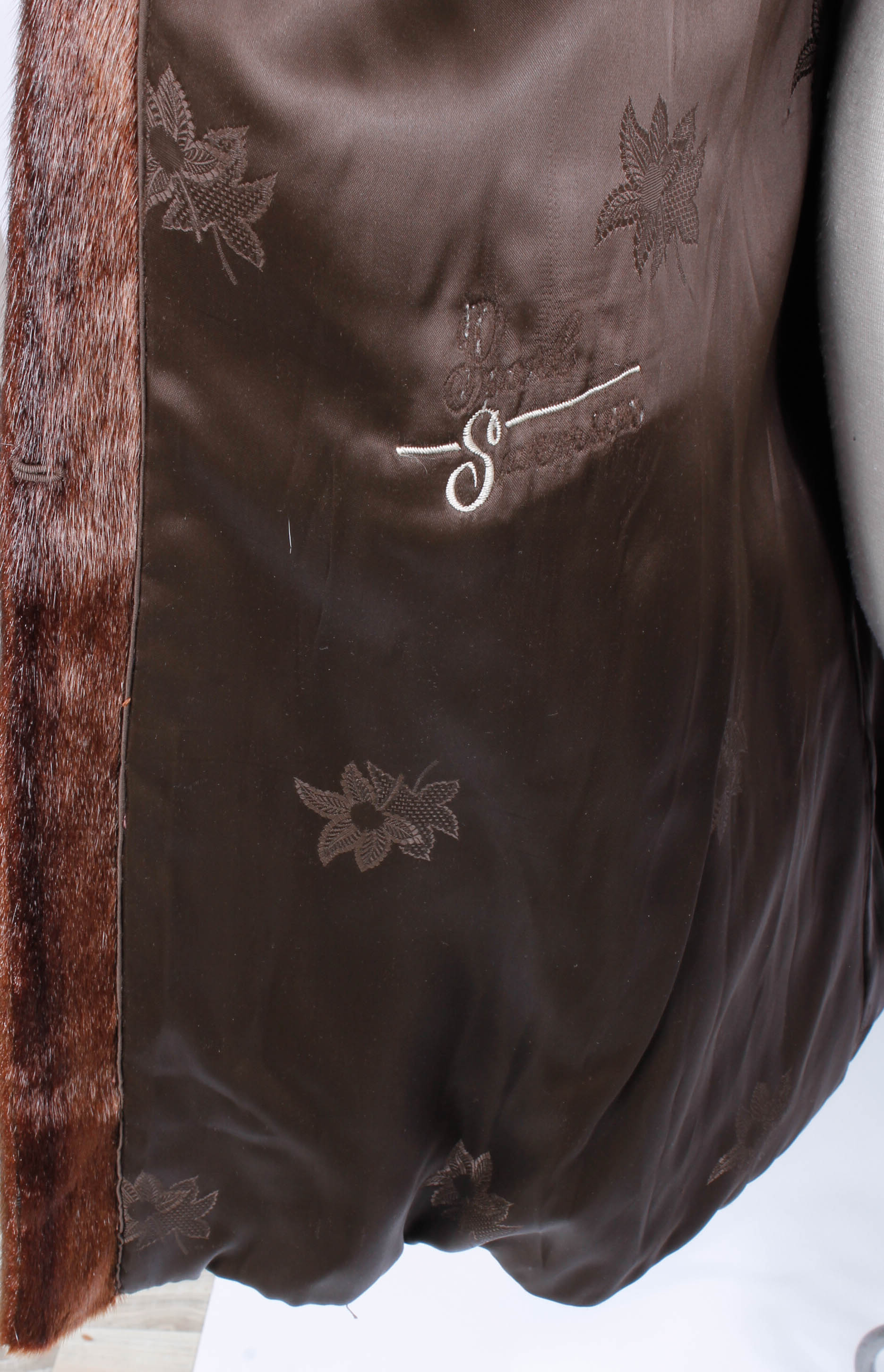 Vintage Mahogany Brown Marmot Fur Coat