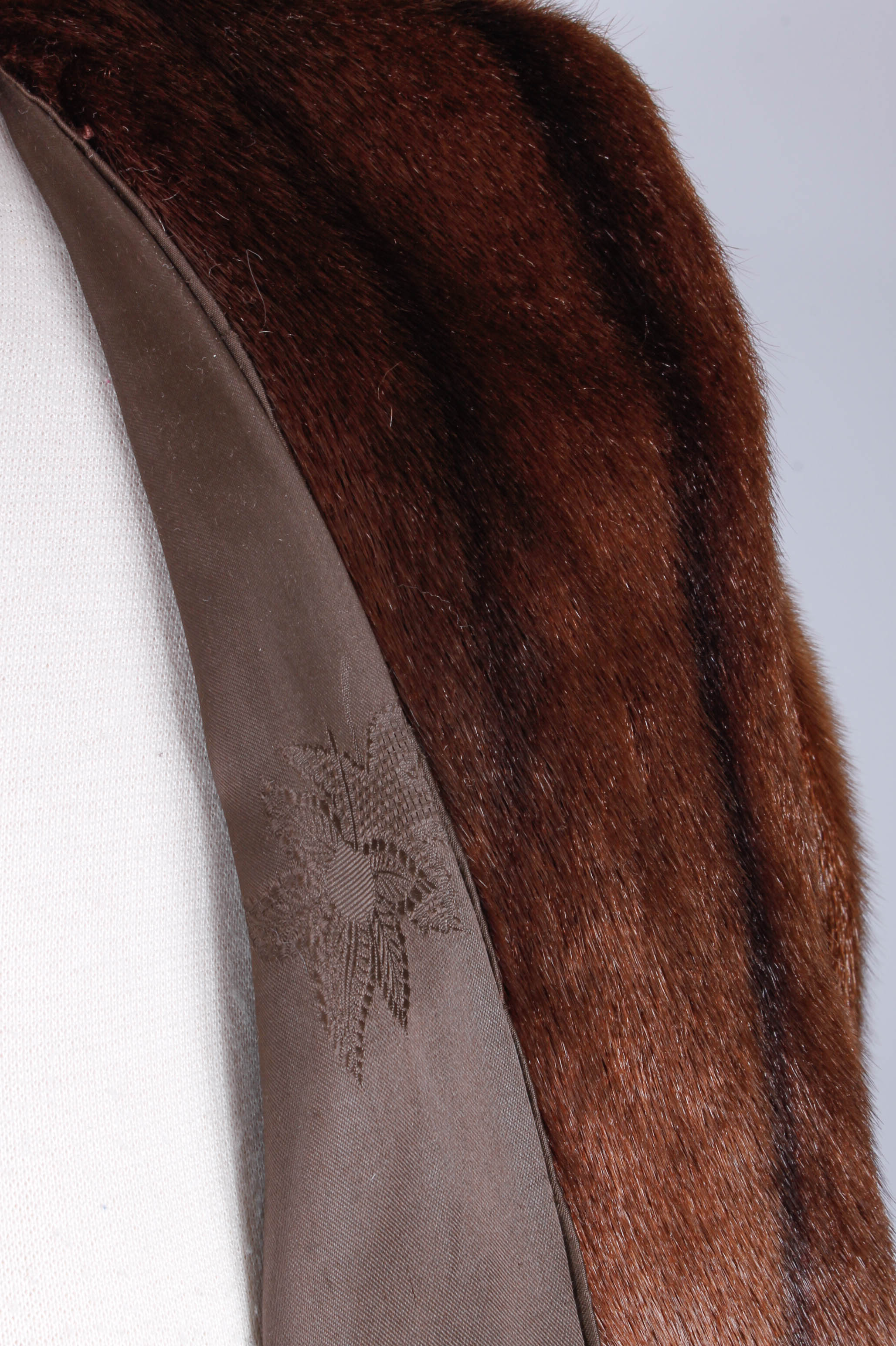 Vintage Mahogany Brown Marmot Fur Coat