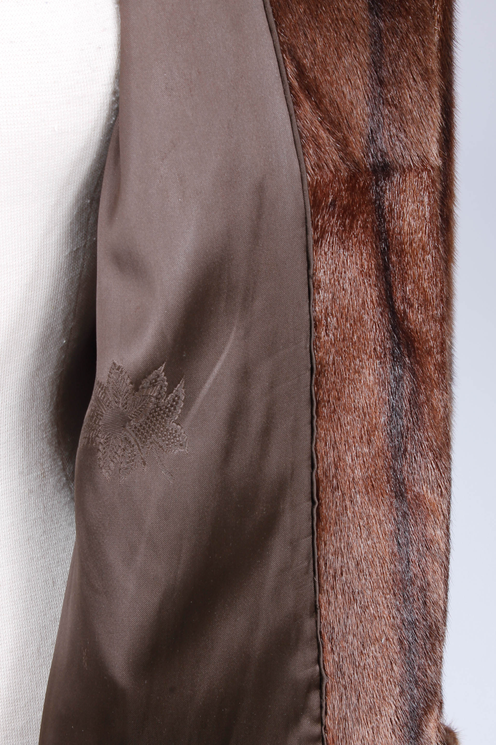 Vintage Mahogany Brown Marmot Fur Coat