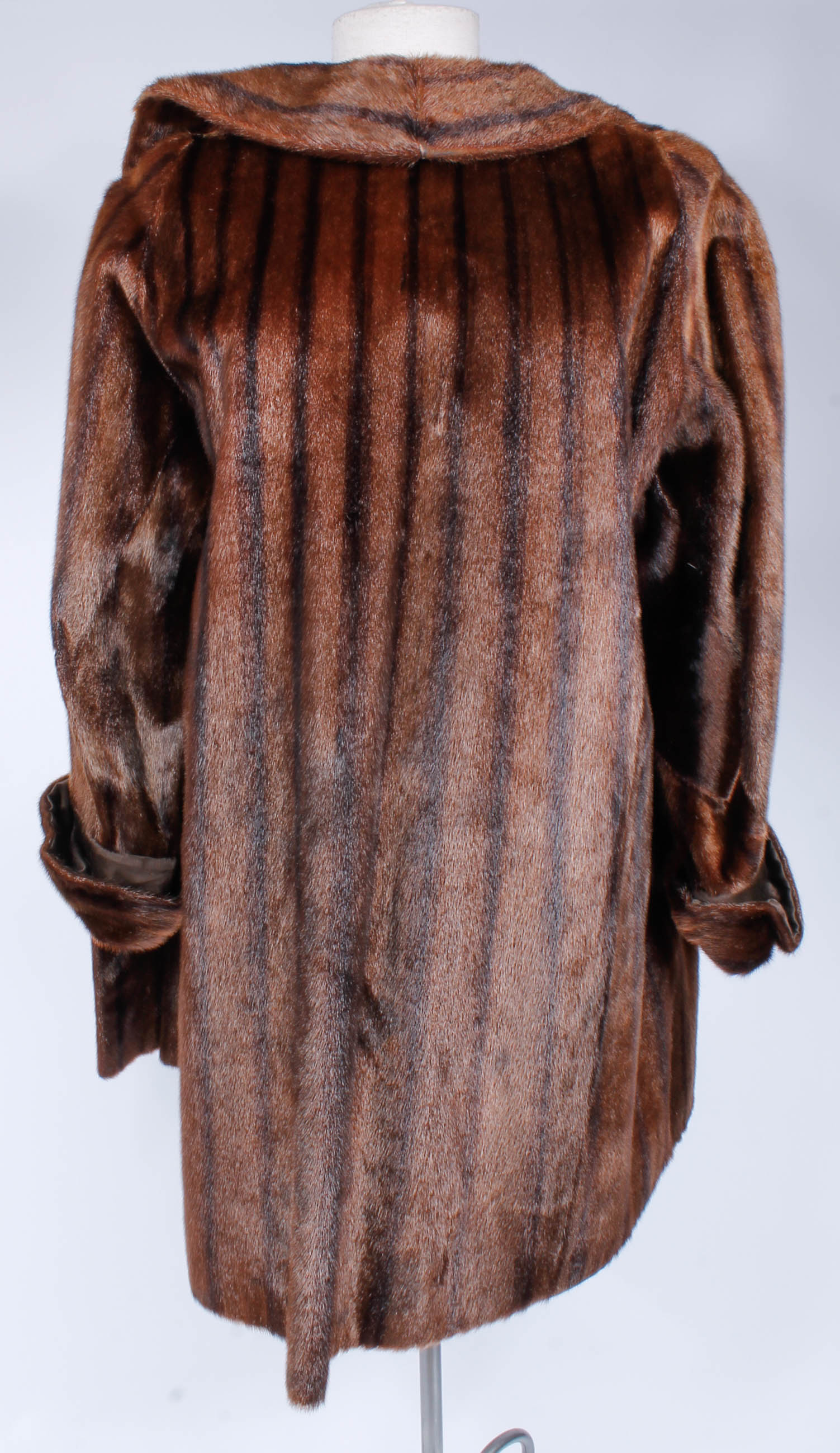 Vintage Mahogany Brown Marmot Fur Coat