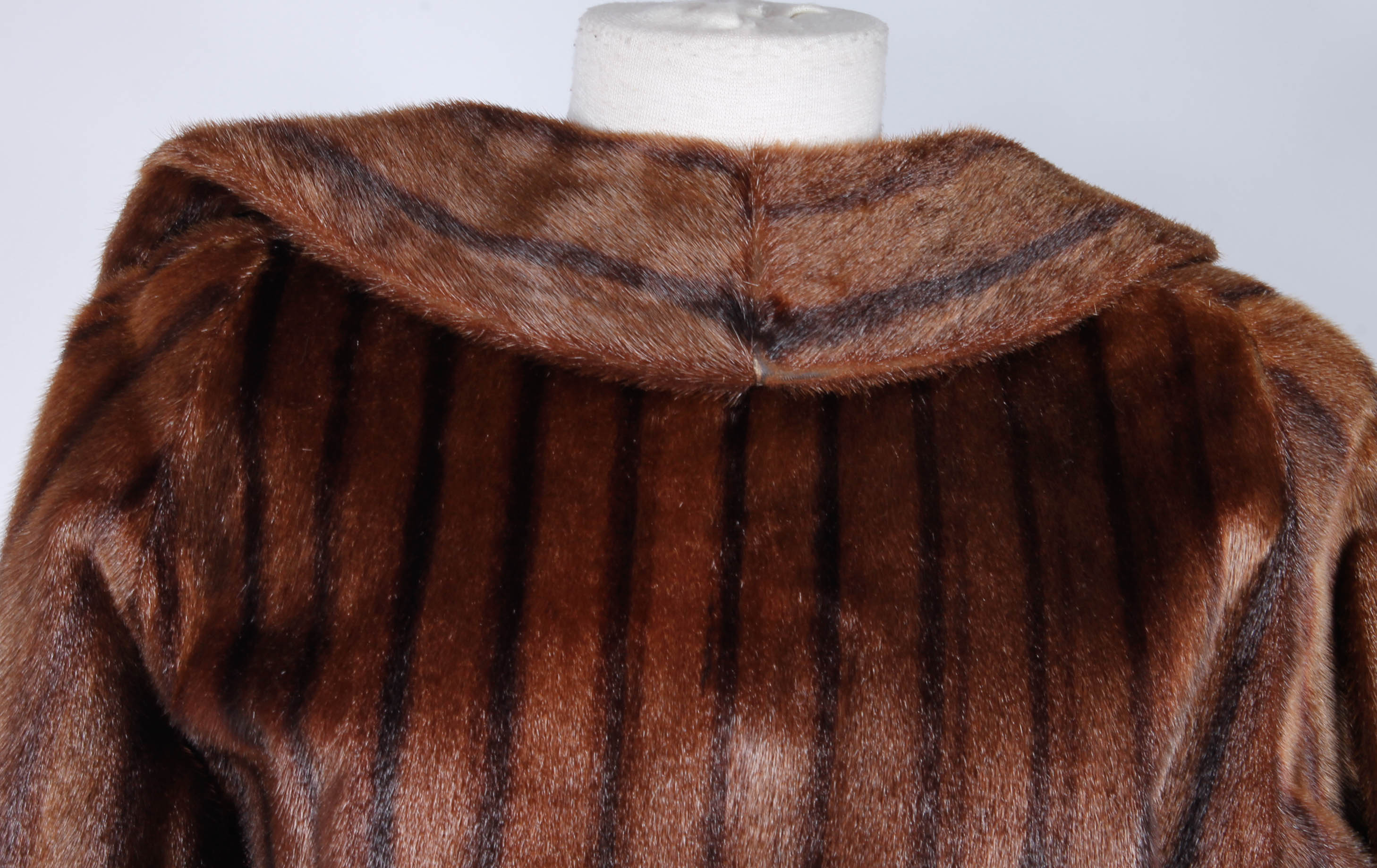 Vintage Mahogany Brown Marmot Fur Coat