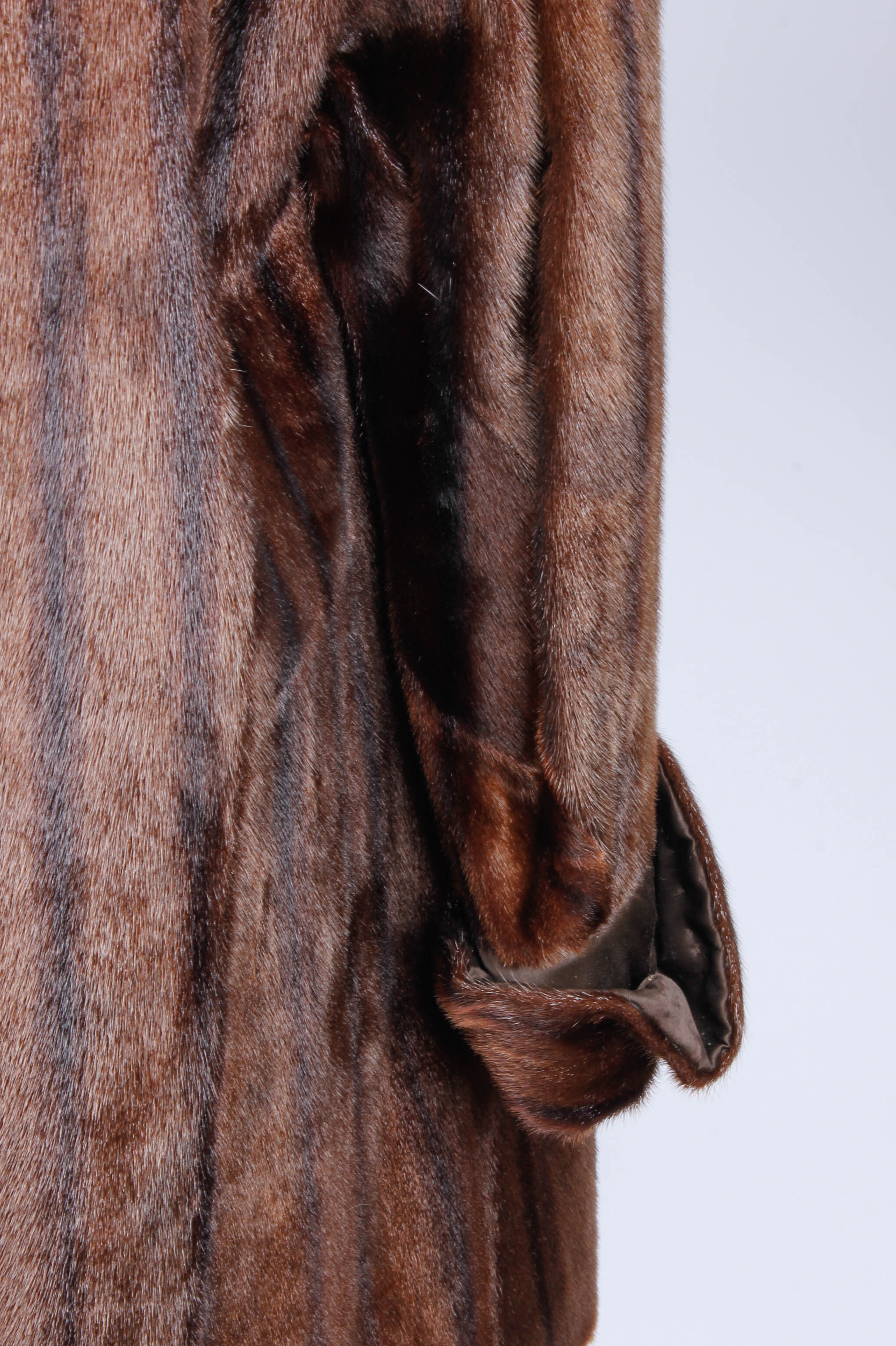 Vintage Mahogany Brown Marmot Fur Coat