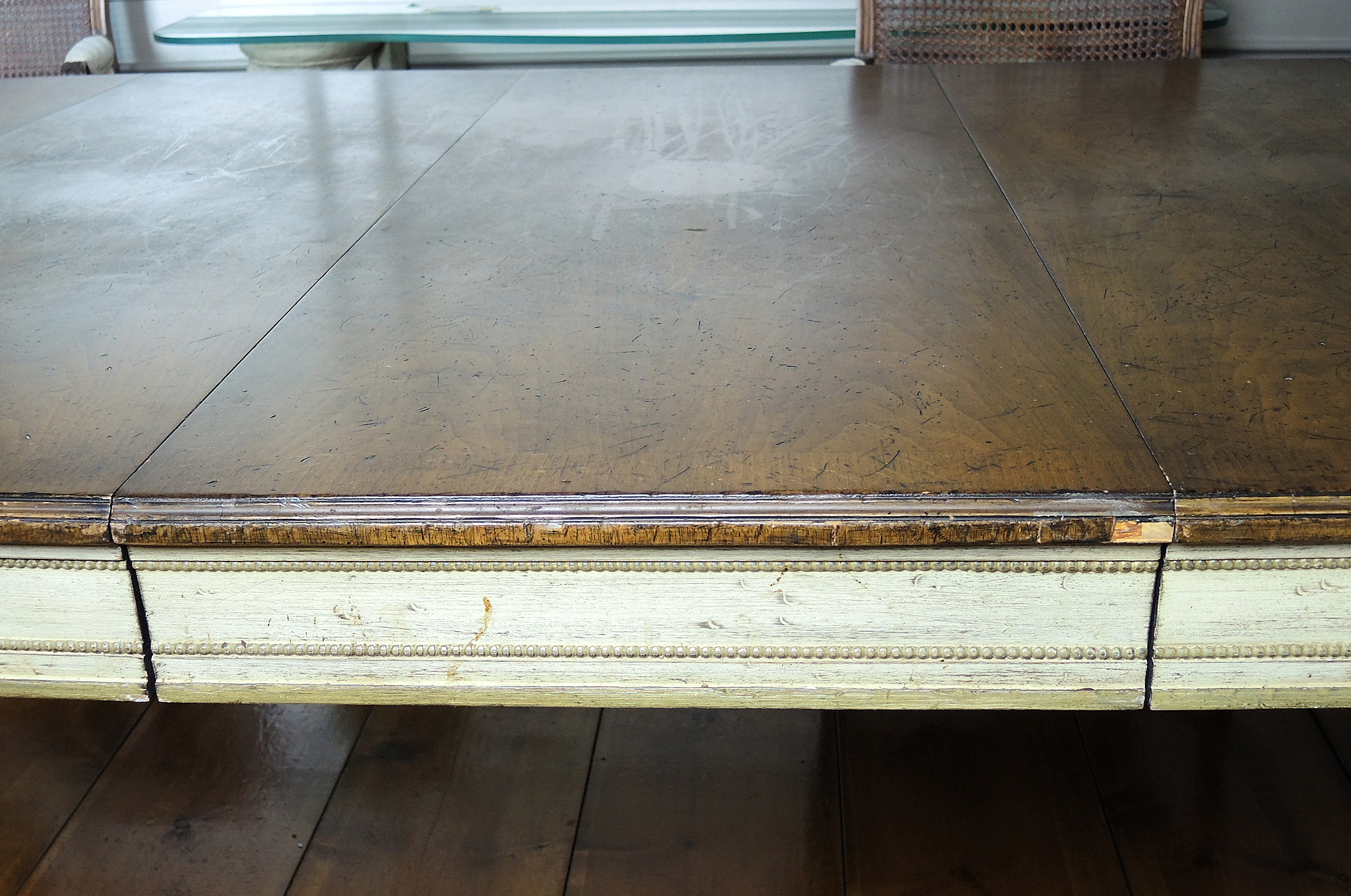 Louis XVI Style Dining Table and French Provencal Chairs