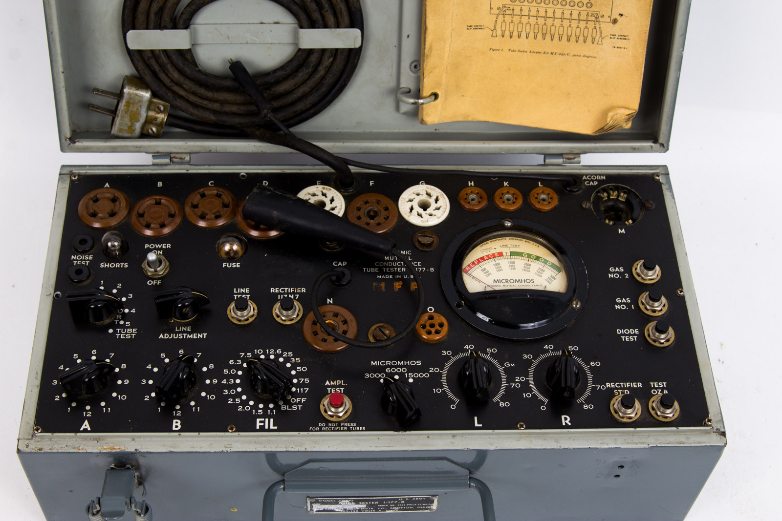 Signal Corp Tube Tester Model 1-77-B