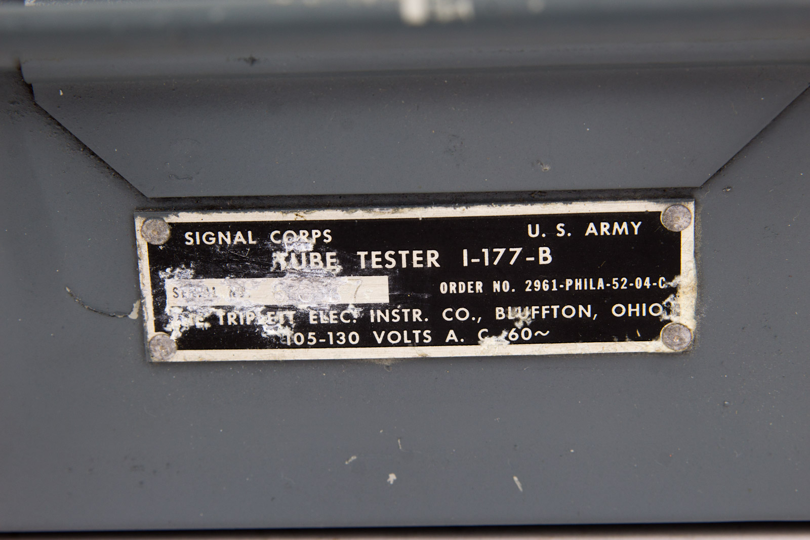Signal Corp Tube Tester Model 1-77-B