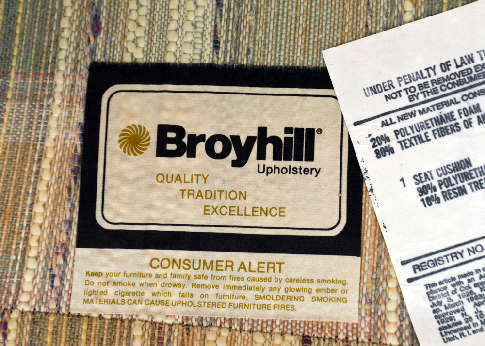 Pair of Queen Anne Style Wingback Chairs by Broyhill