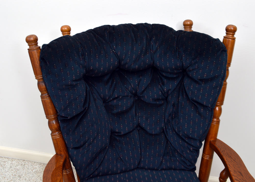 Oak Glider Rocker and Ottoman by Best Chairs, Inc.