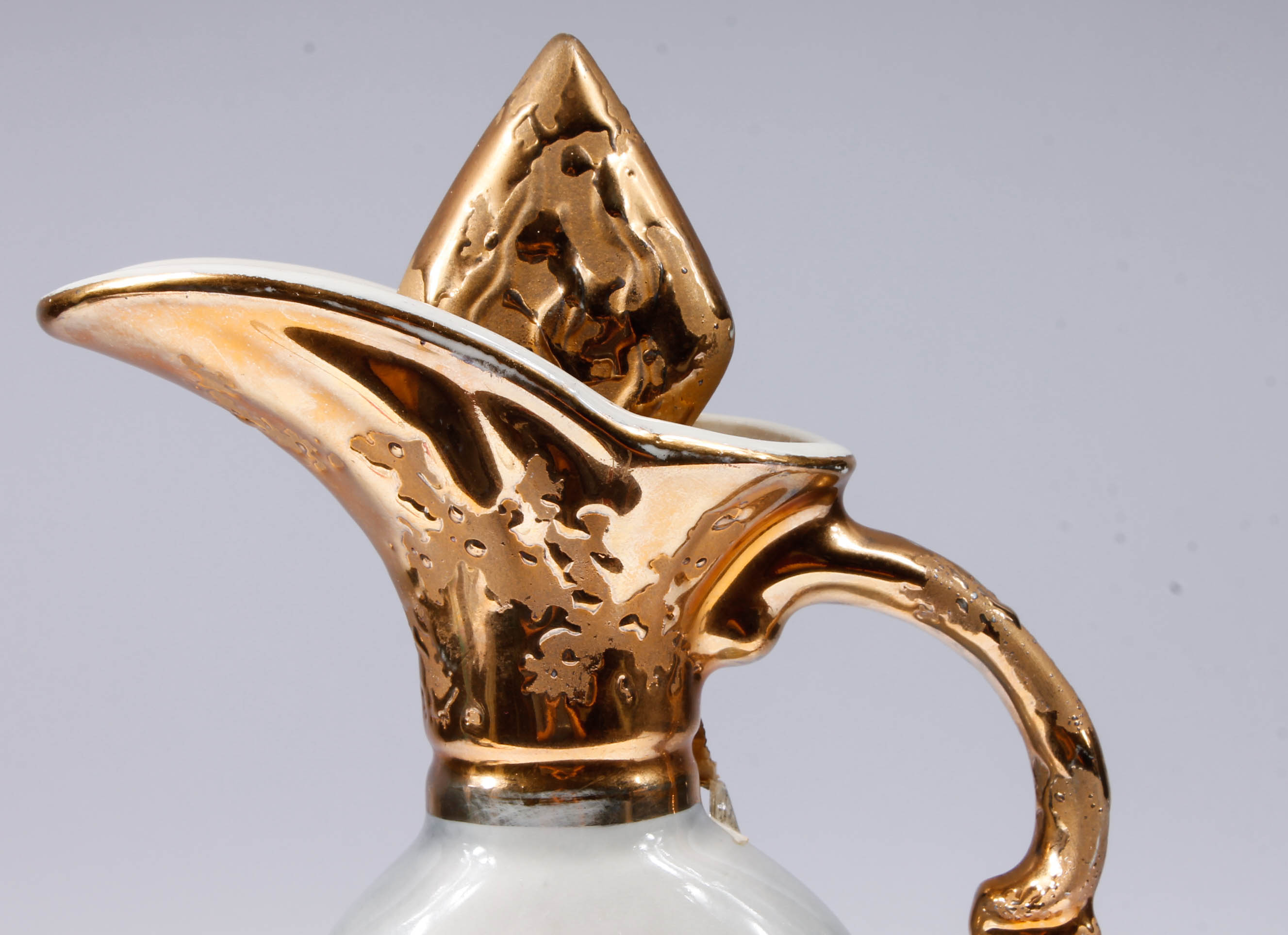 Vintage Jim Beam Ornate Gilded Porcelain Liquor Decanters