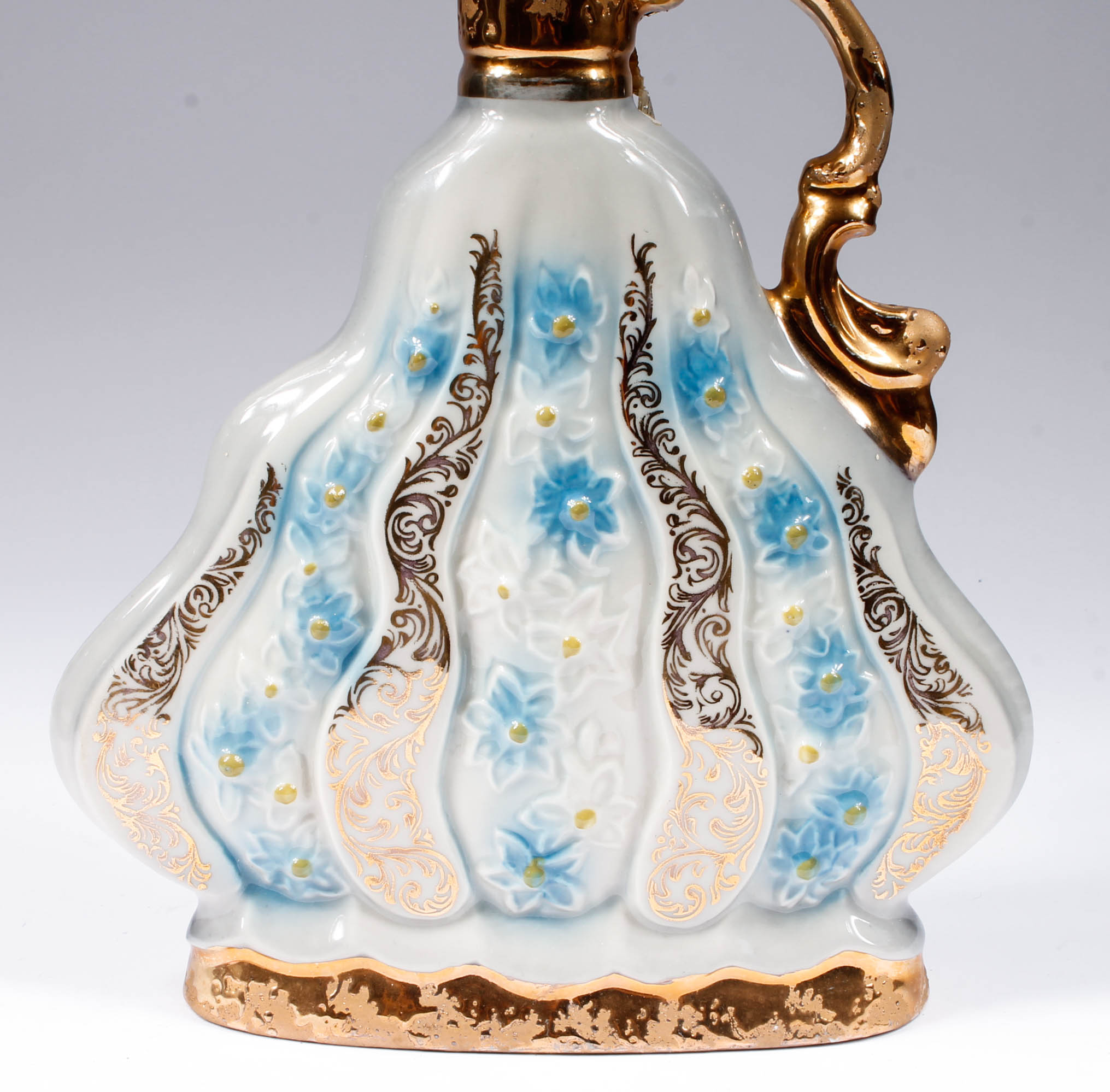 Vintage Jim Beam Ornate Gilded Porcelain Liquor Decanters