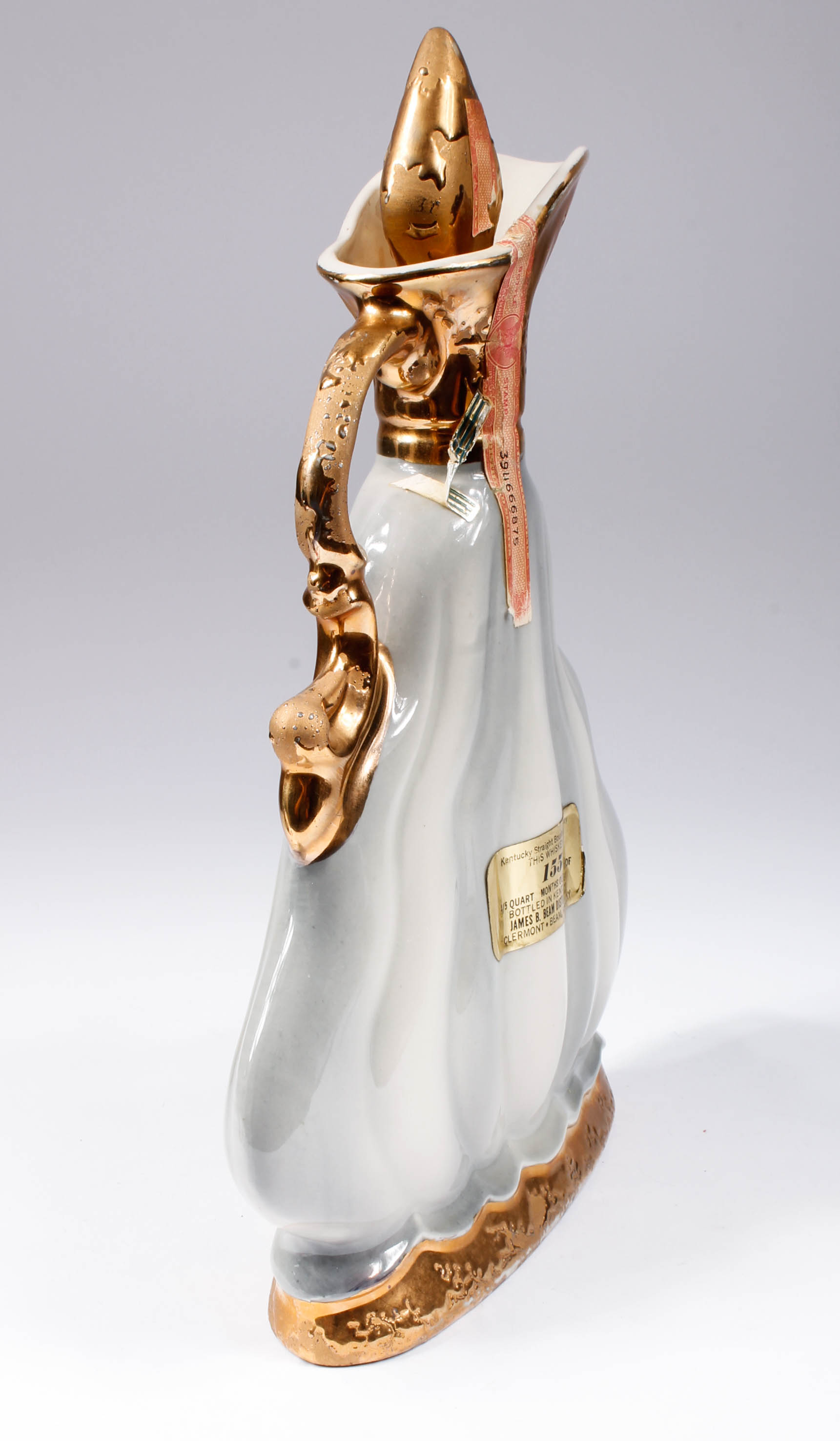 Vintage Jim Beam Ornate Gilded Porcelain Liquor Decanters