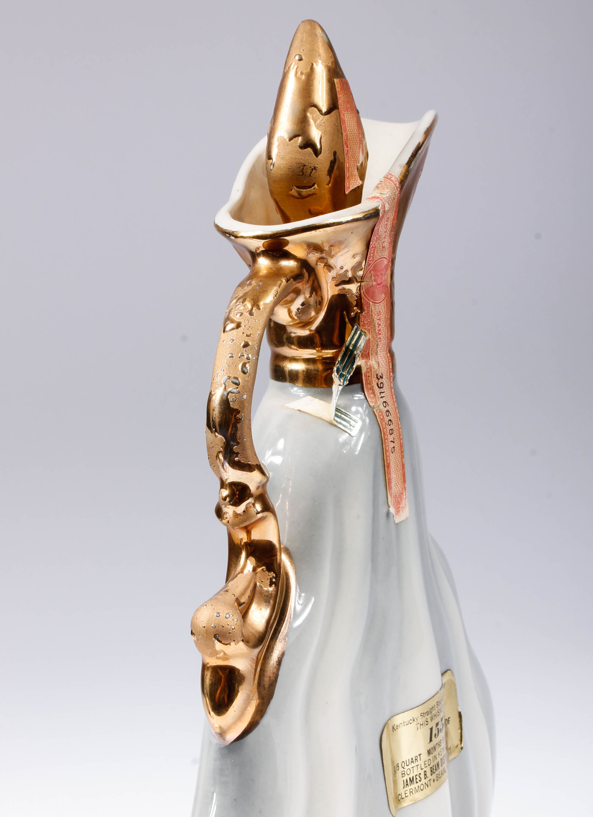 Vintage Jim Beam Ornate Gilded Porcelain Liquor Decanters