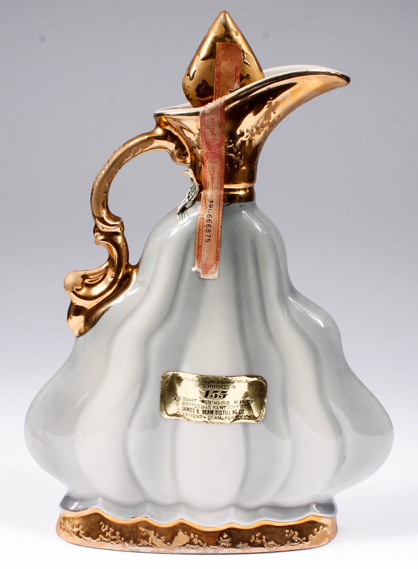 Vintage Jim Beam Ornate Gilded Porcelain Liquor Decanters