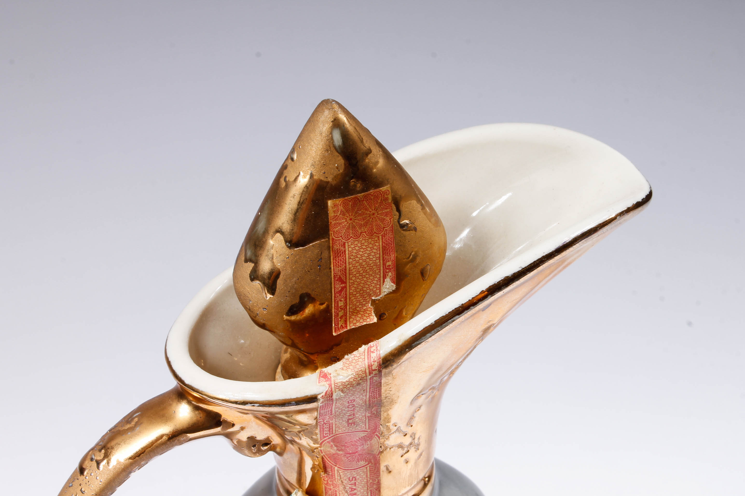 Vintage Jim Beam Ornate Gilded Porcelain Liquor Decanters