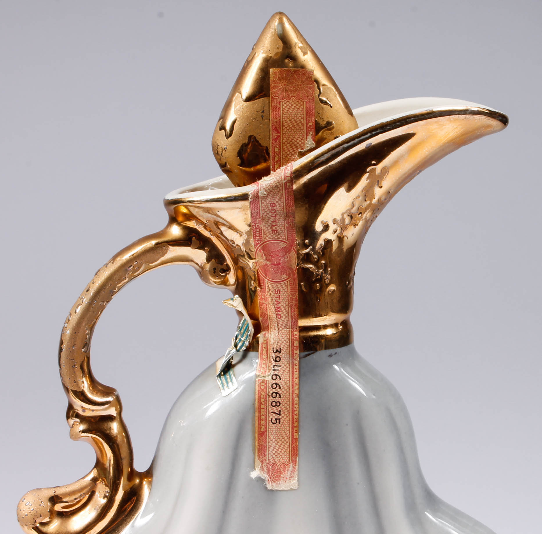 Vintage Jim Beam Ornate Gilded Porcelain Liquor Decanters