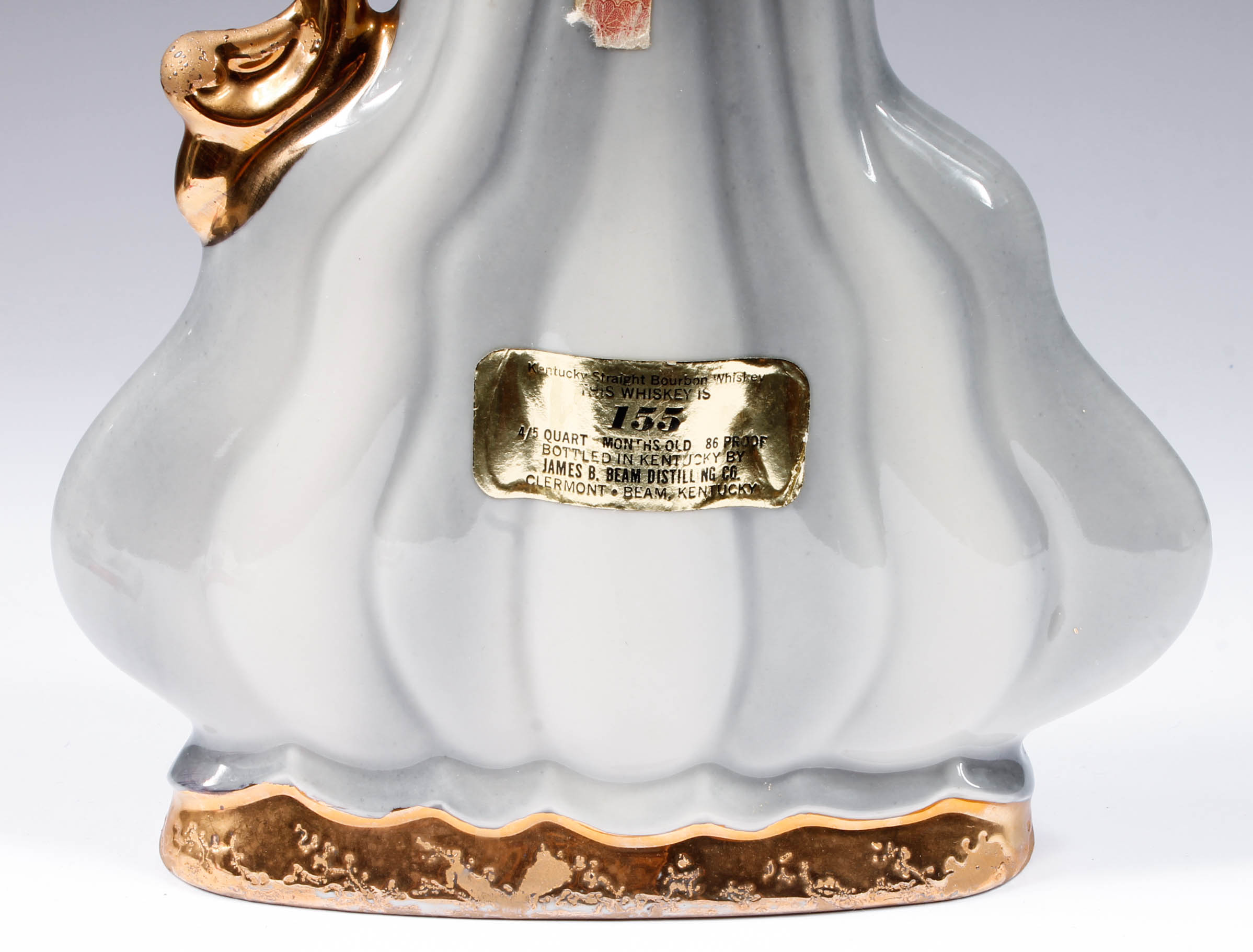 Vintage Jim Beam Ornate Gilded Porcelain Liquor Decanters