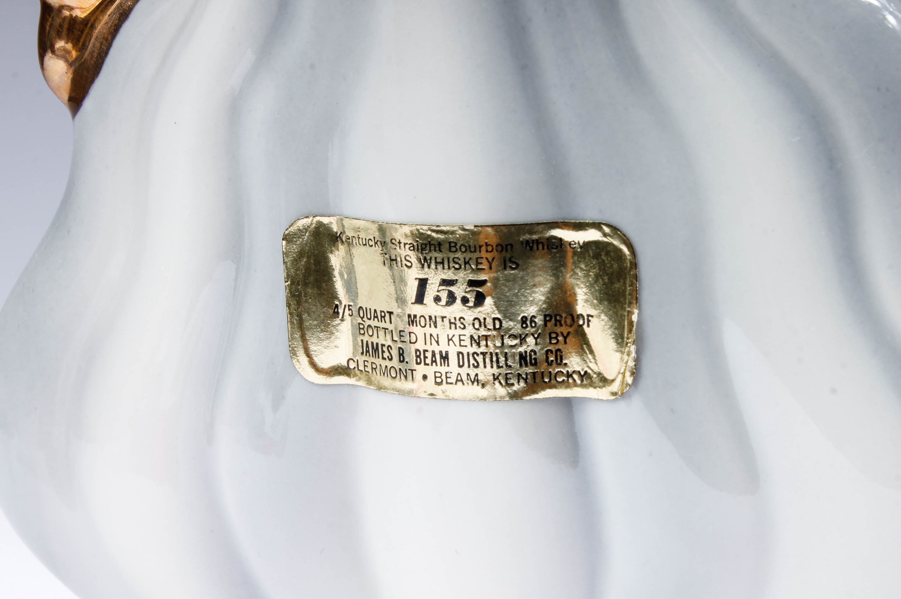 Vintage Jim Beam Ornate Gilded Porcelain Liquor Decanters