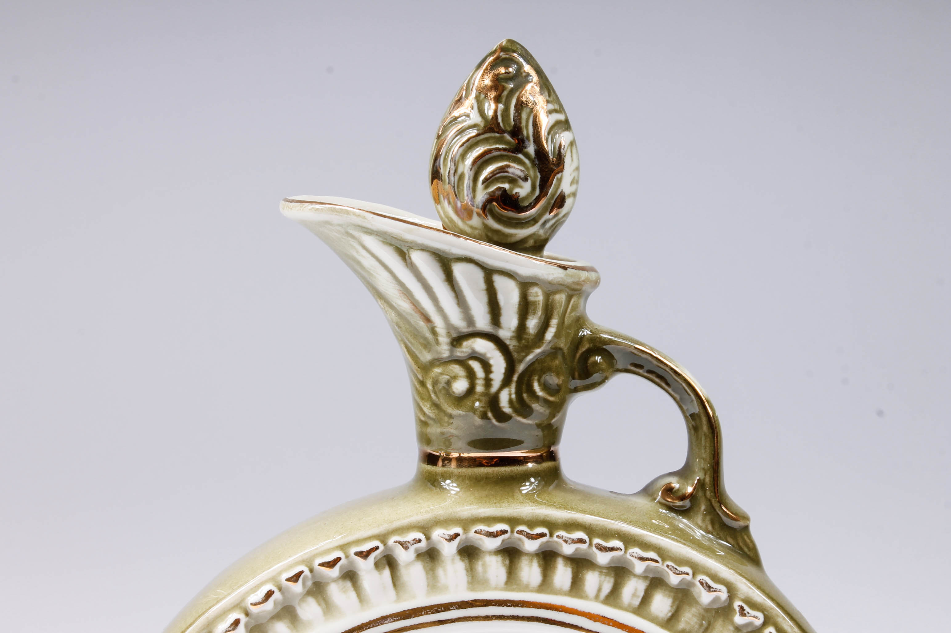 Vintage Jim Beam Ornate Gilded Porcelain Liquor Decanters