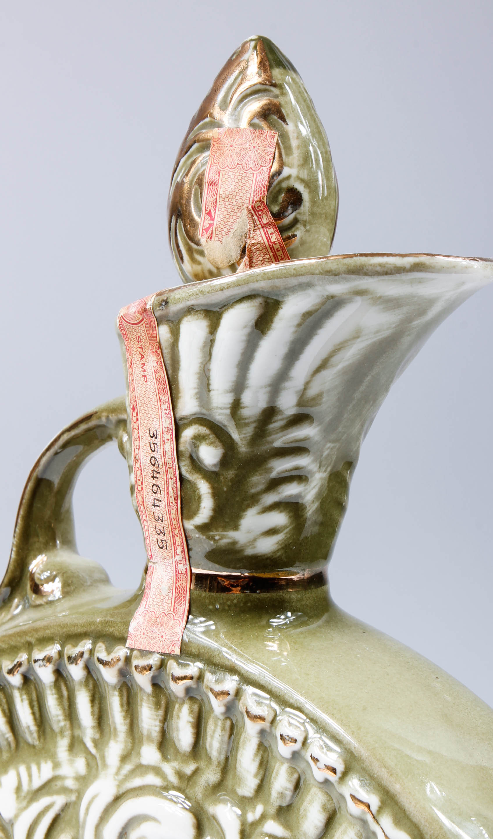 Vintage Jim Beam Ornate Gilded Porcelain Liquor Decanters