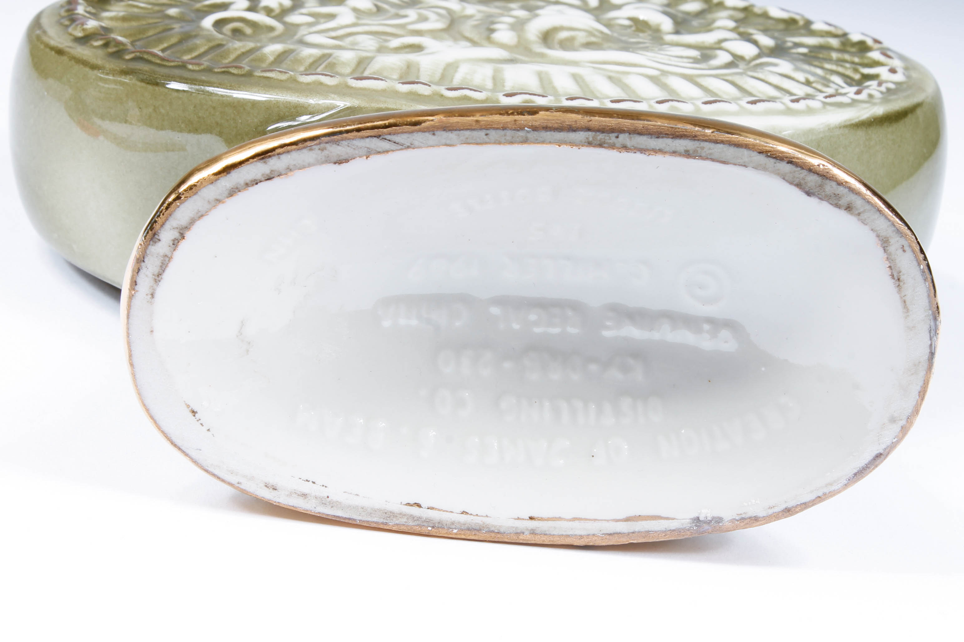 Vintage Jim Beam Ornate Gilded Porcelain Liquor Decanters