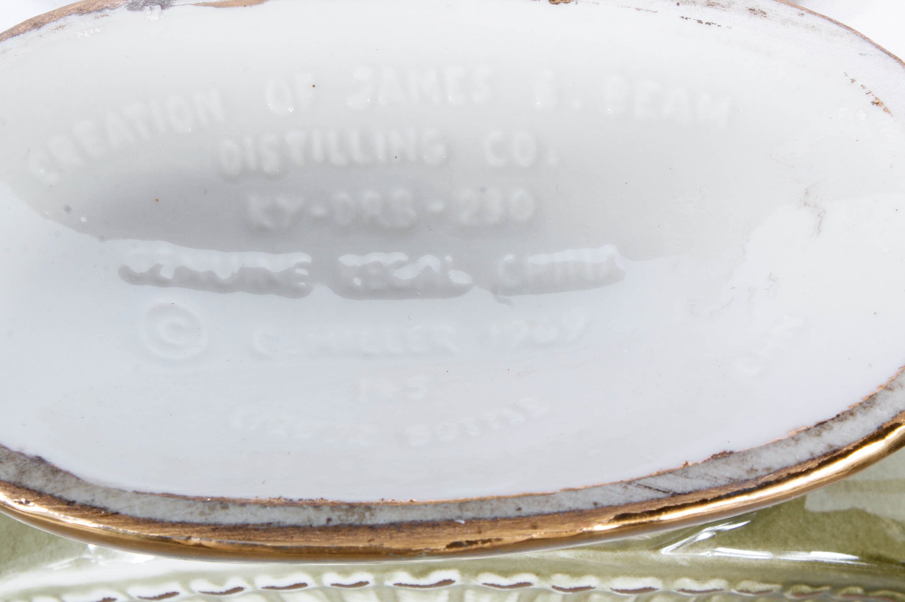 Vintage Jim Beam Ornate Gilded Porcelain Liquor Decanters