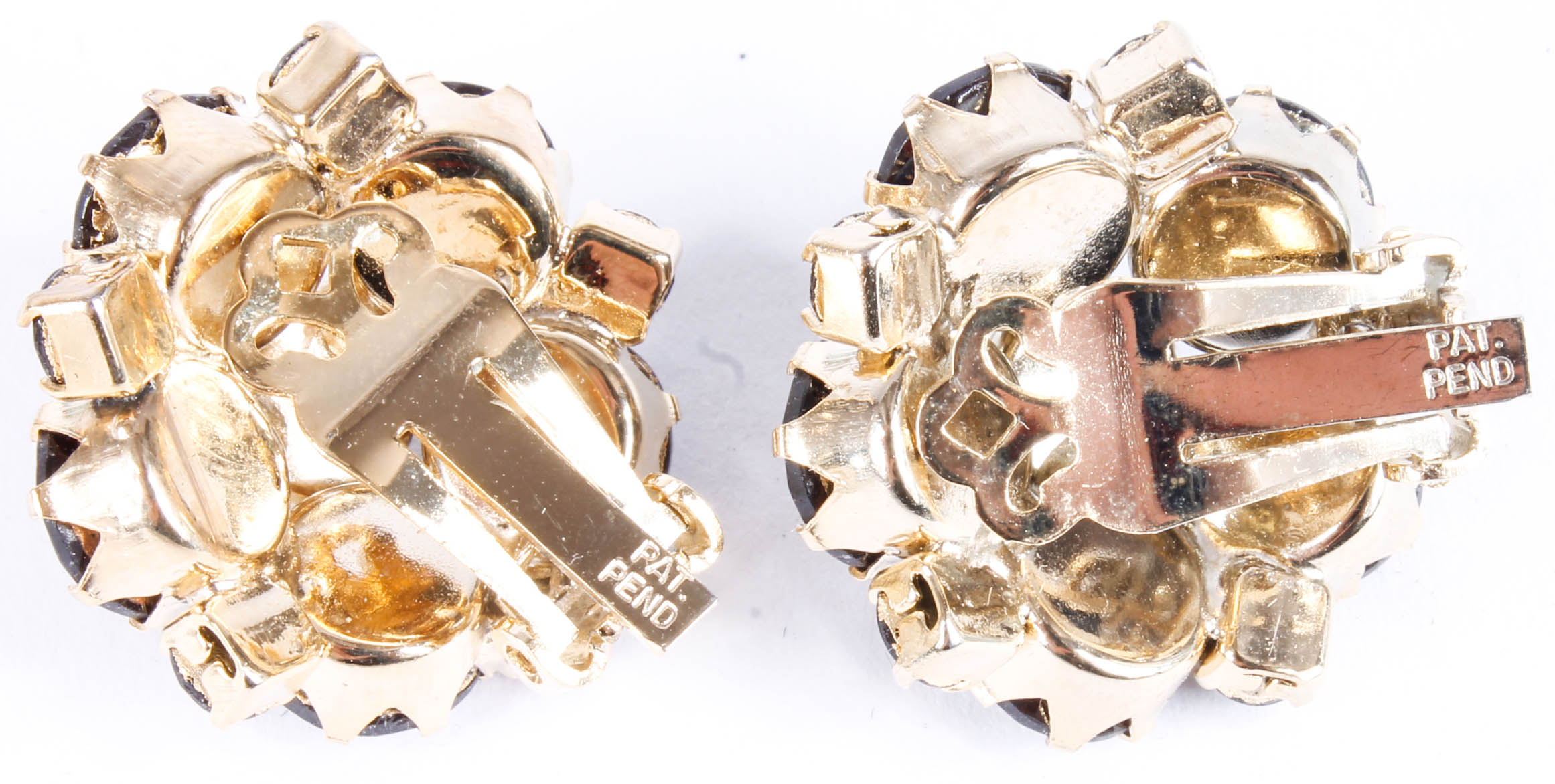 Vintage L.M.D. D'ver's New York Creations Costume Rhinestone Brooch and Earrings