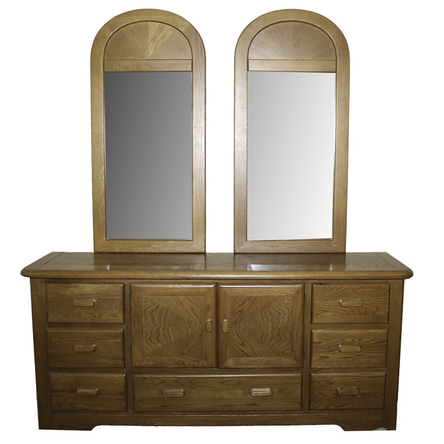 Vintage Dresser with Double Mirrors