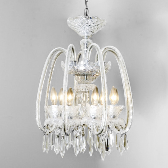 Waterford Eight Arm "Fleur De Lis"  Crystal Chandelier
