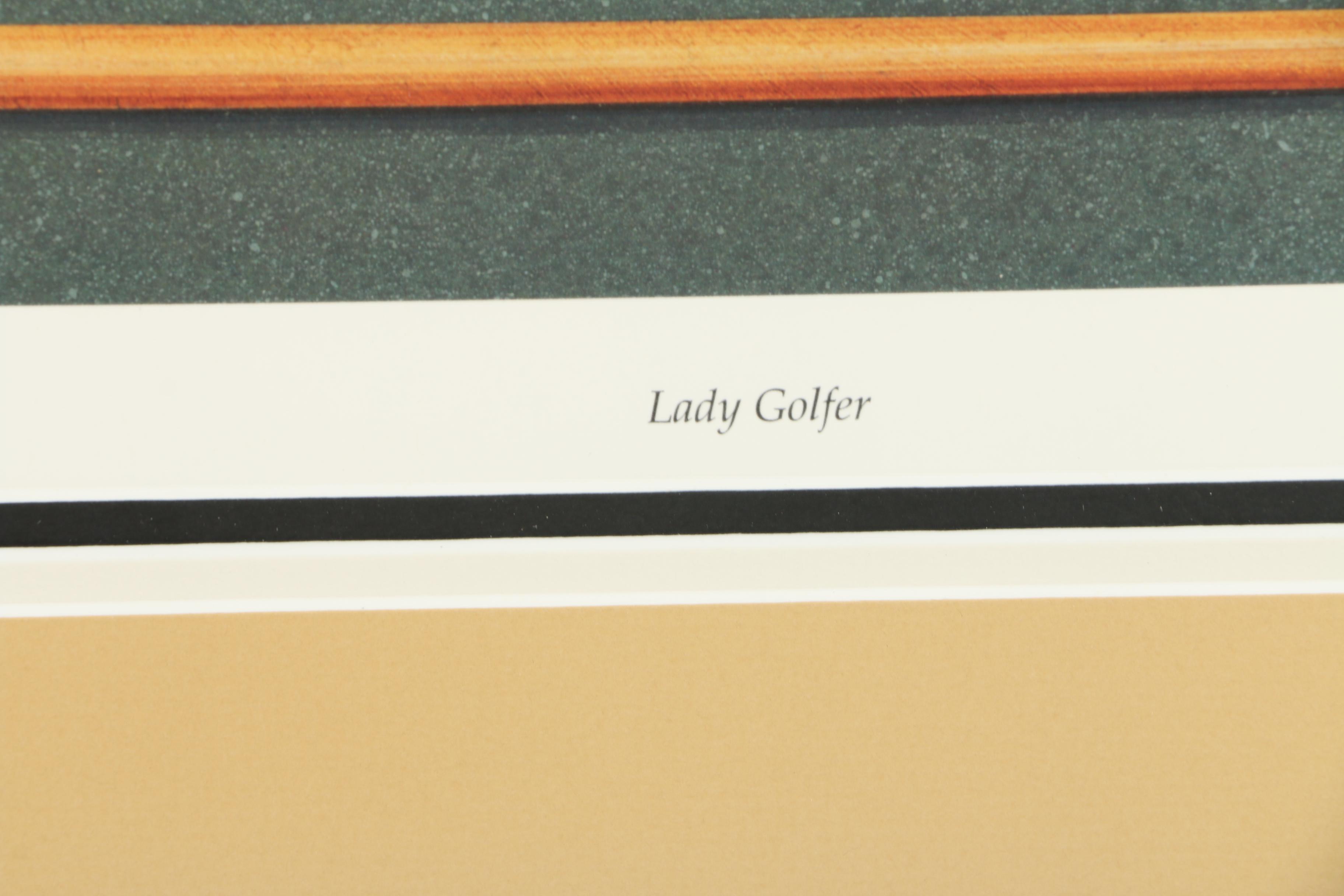 Offset Lithographs After Bernie Horton's "Lady Golfer" and "Gentleman Golfer"