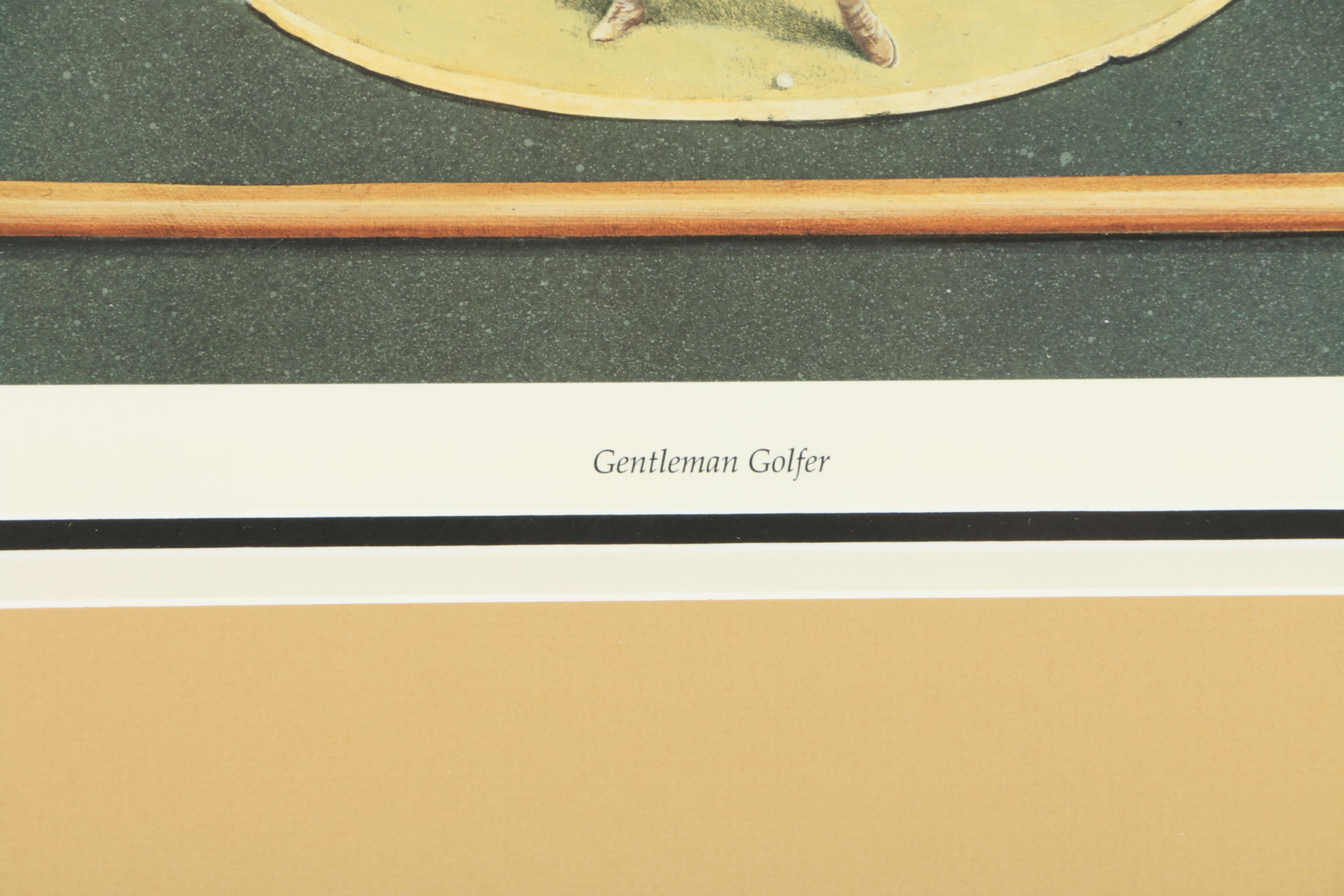 Offset Lithographs After Bernie Horton's "Lady Golfer" and "Gentleman Golfer"