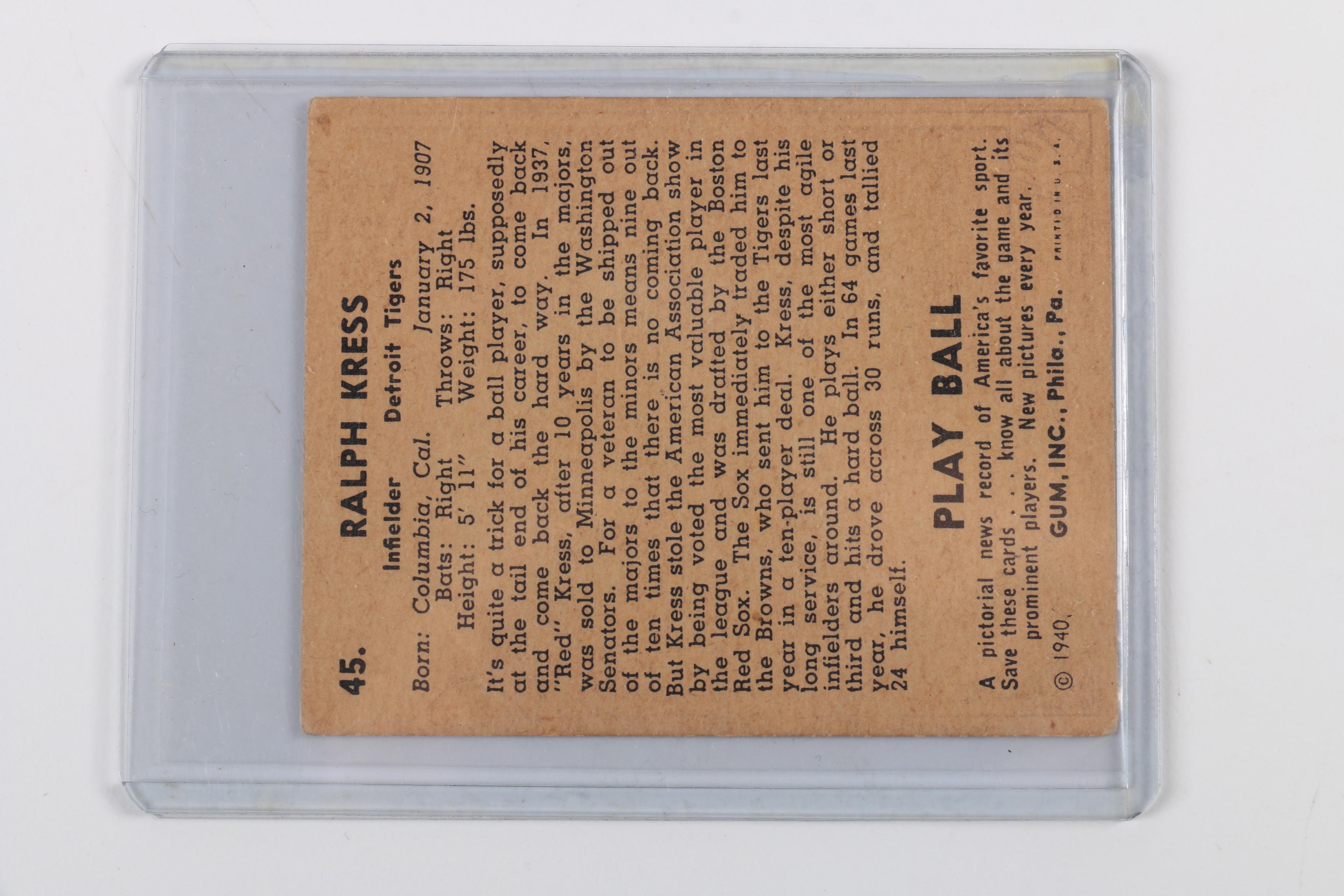 Collection of 1940 Bowman Baseball Cards