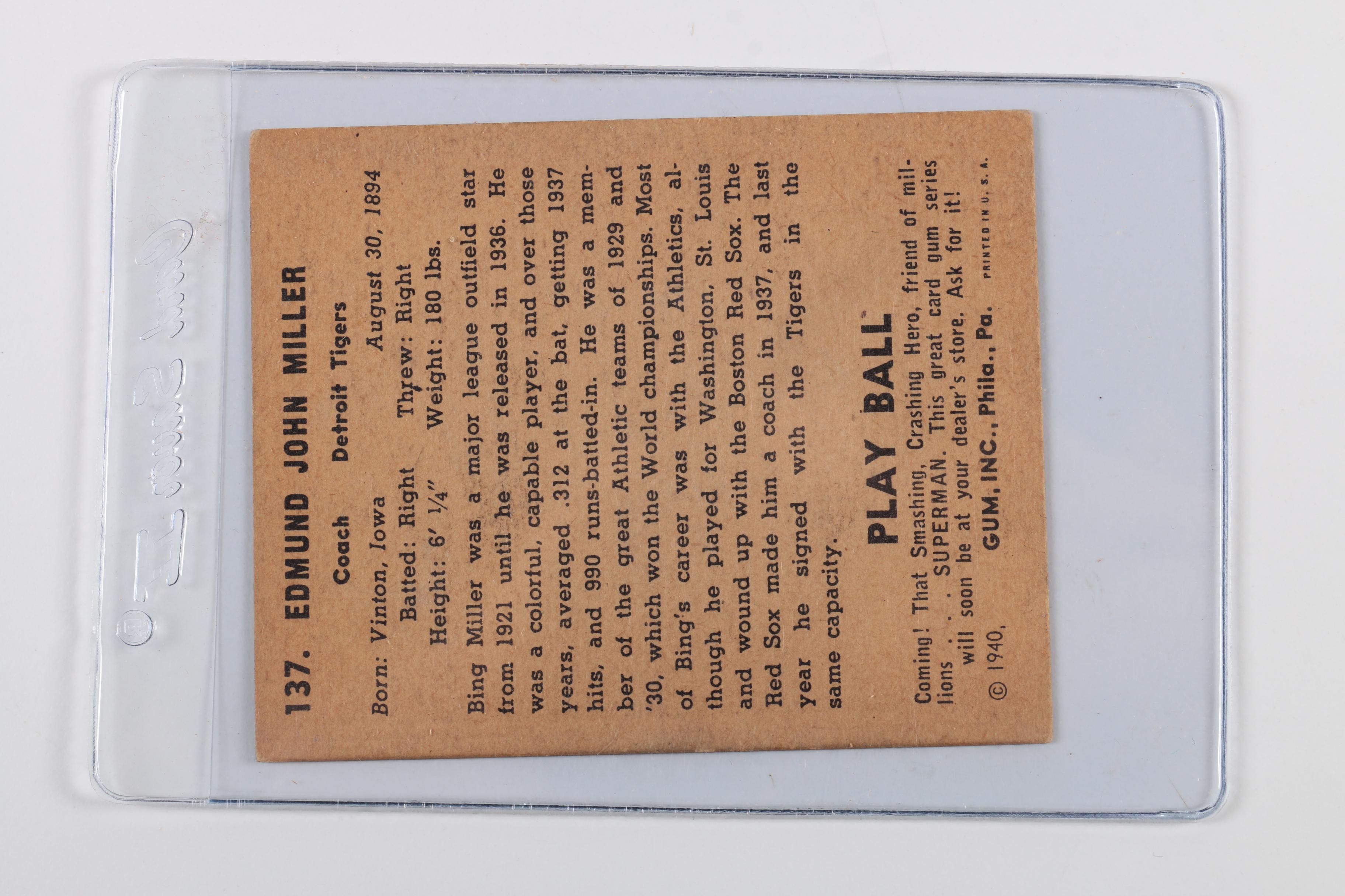 Collection of 1940 Bowman Baseball Cards