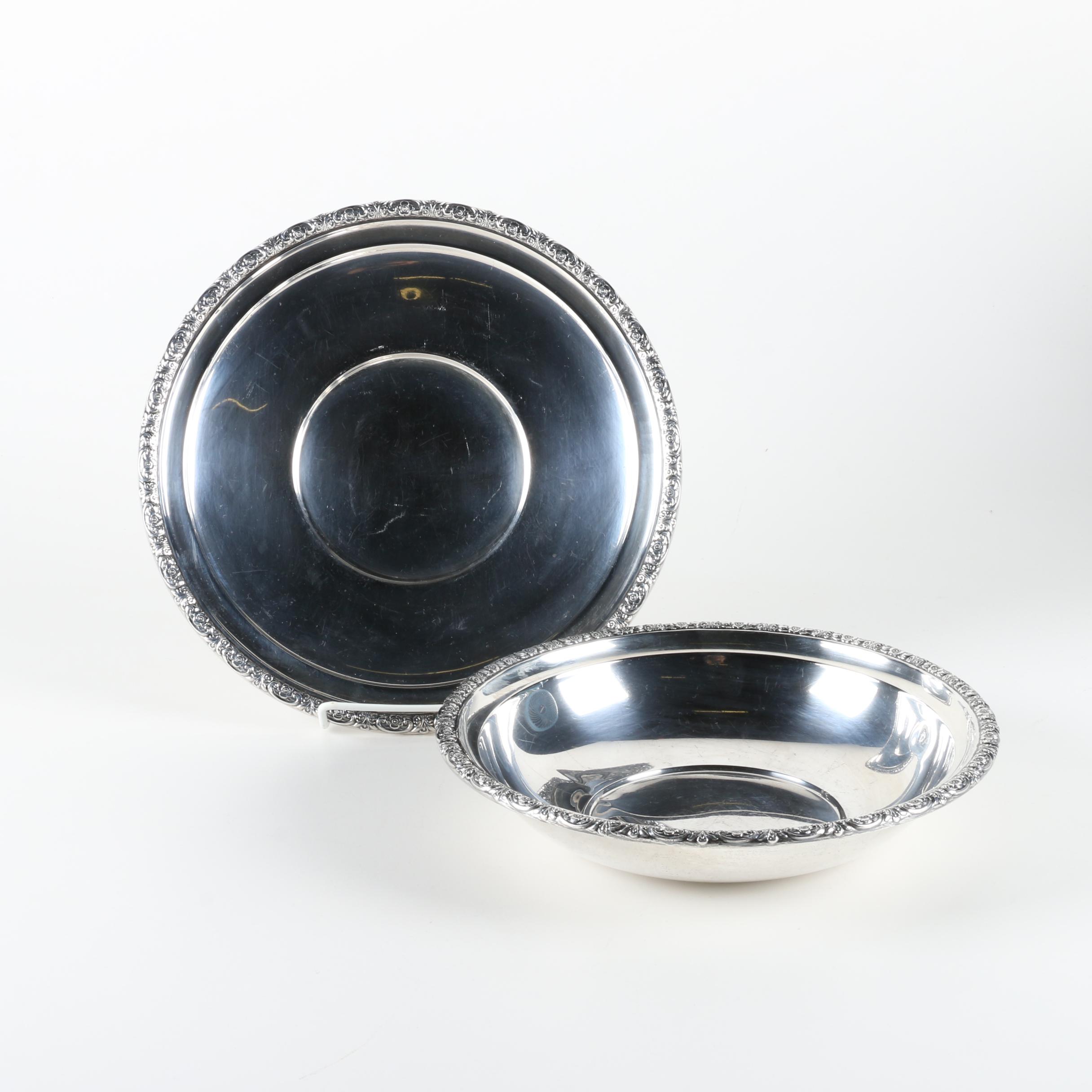 International "Prelude" Sterling Silver Vegetable Dish and Tray