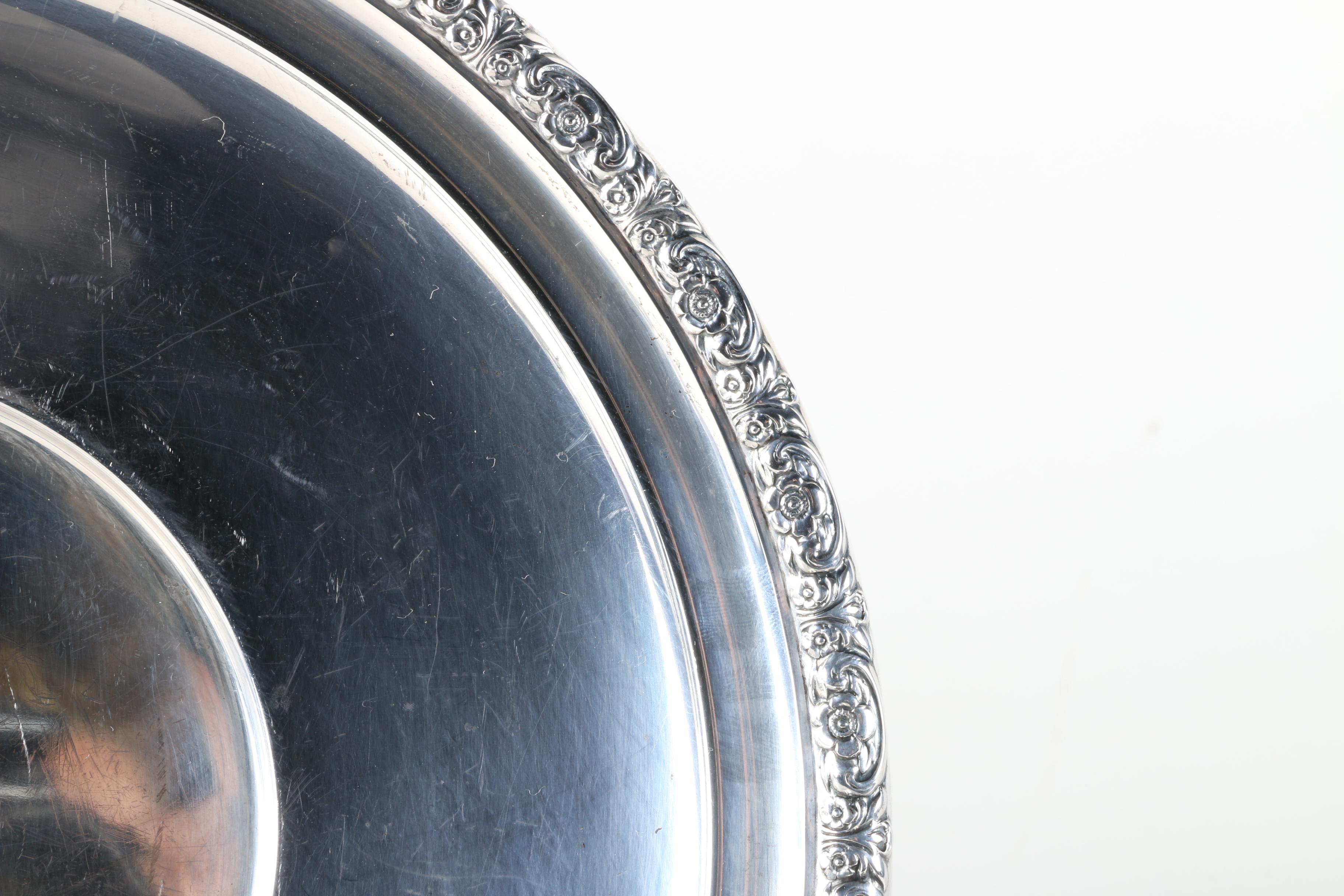 International "Prelude" Sterling Silver Vegetable Dish and Tray