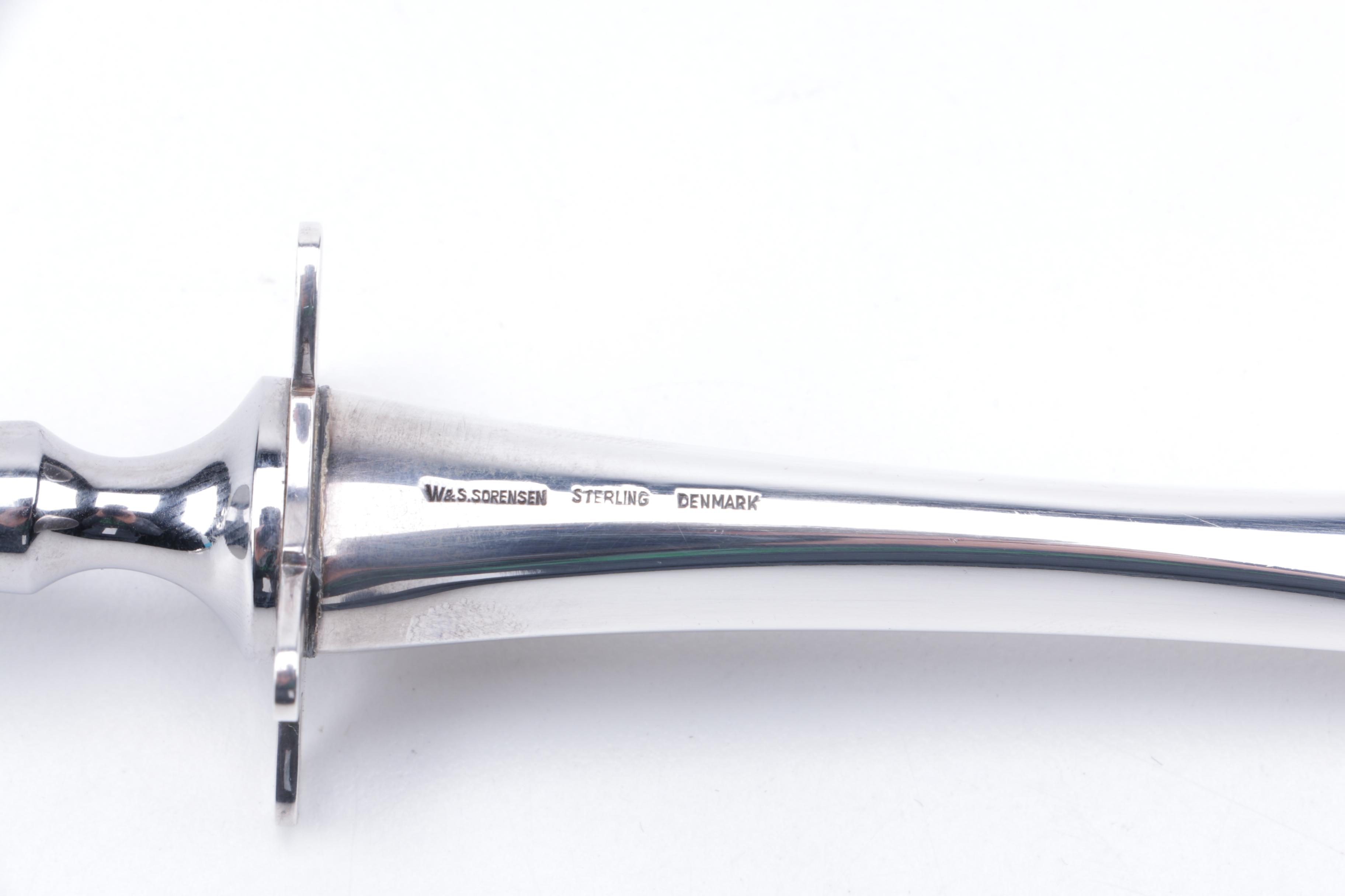 W&S Sorensen Danish Sterling Handled Carving Set