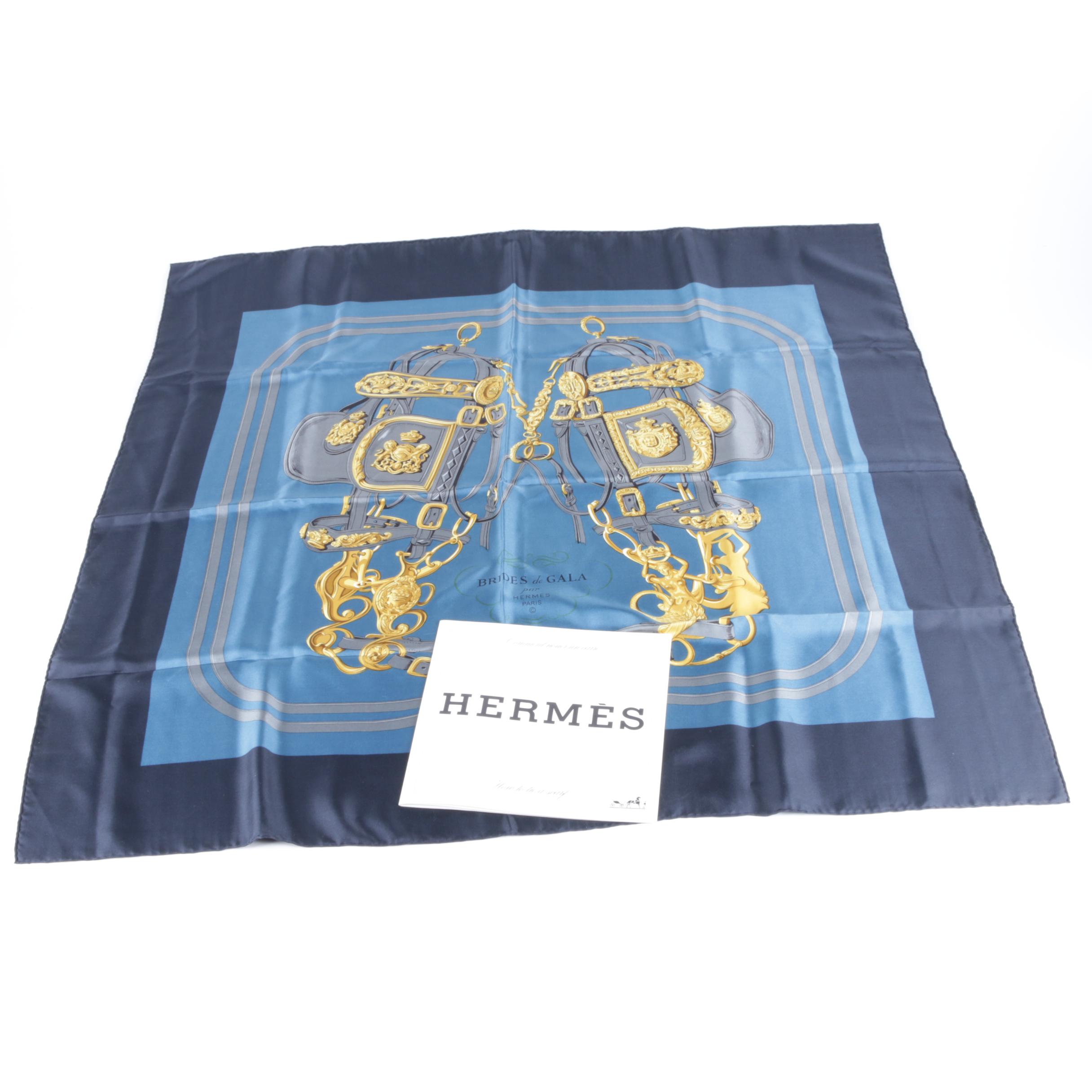 Hermès of Paris Scarf and "How To Tie a Scarf" Booklet