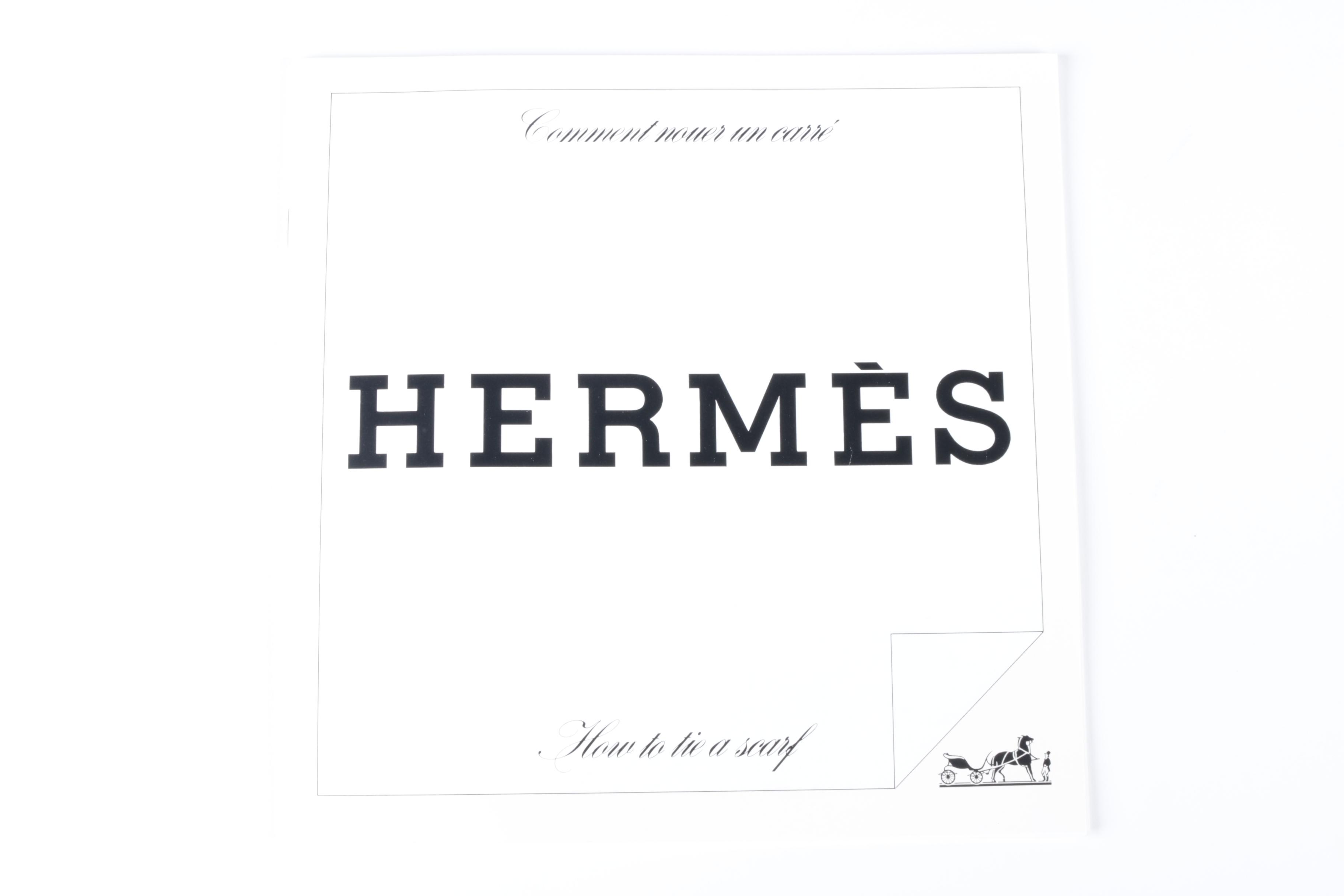 Hermès of Paris Scarf and "How To Tie a Scarf" Booklet