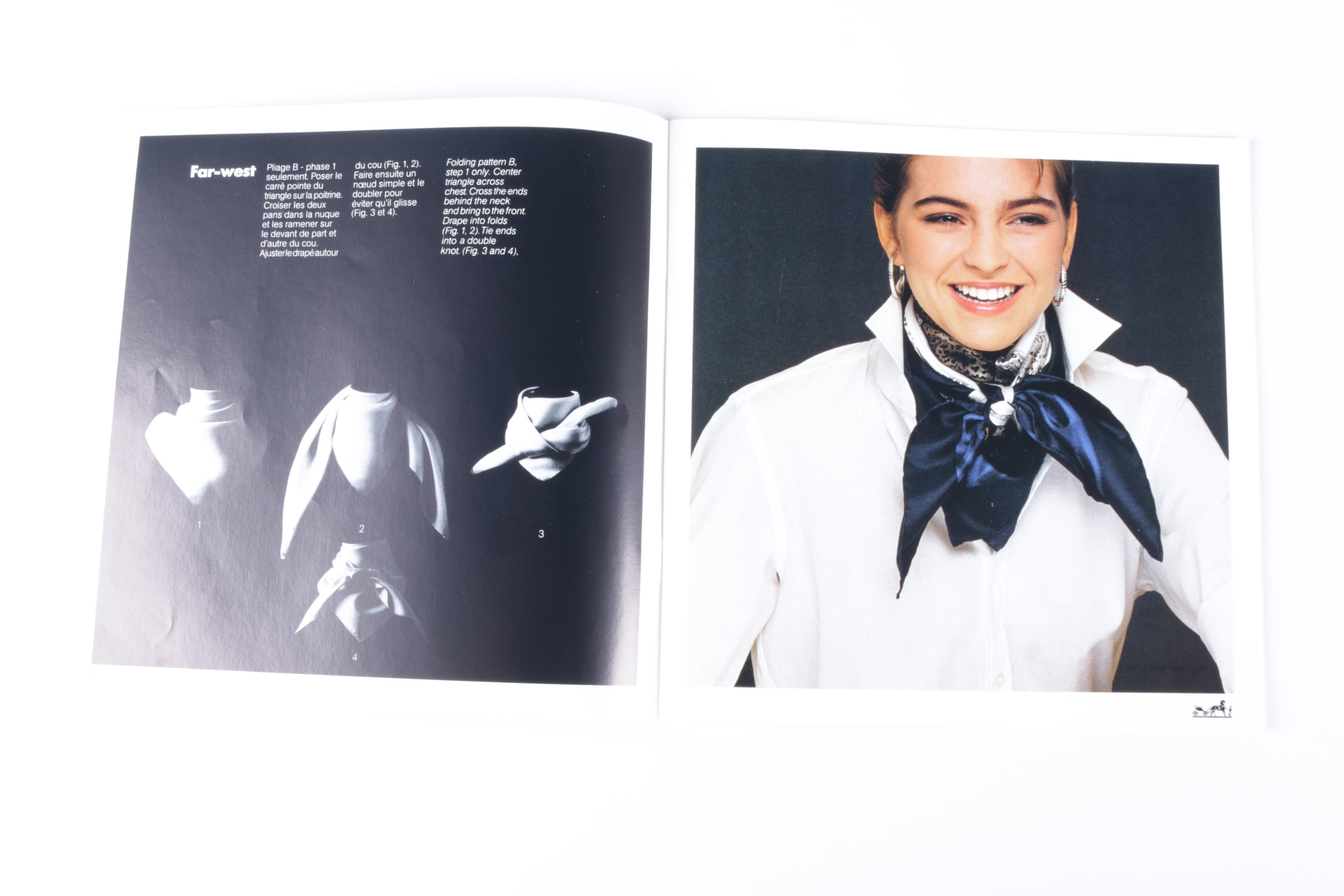 Hermès of Paris Scarf and "How To Tie a Scarf" Booklet