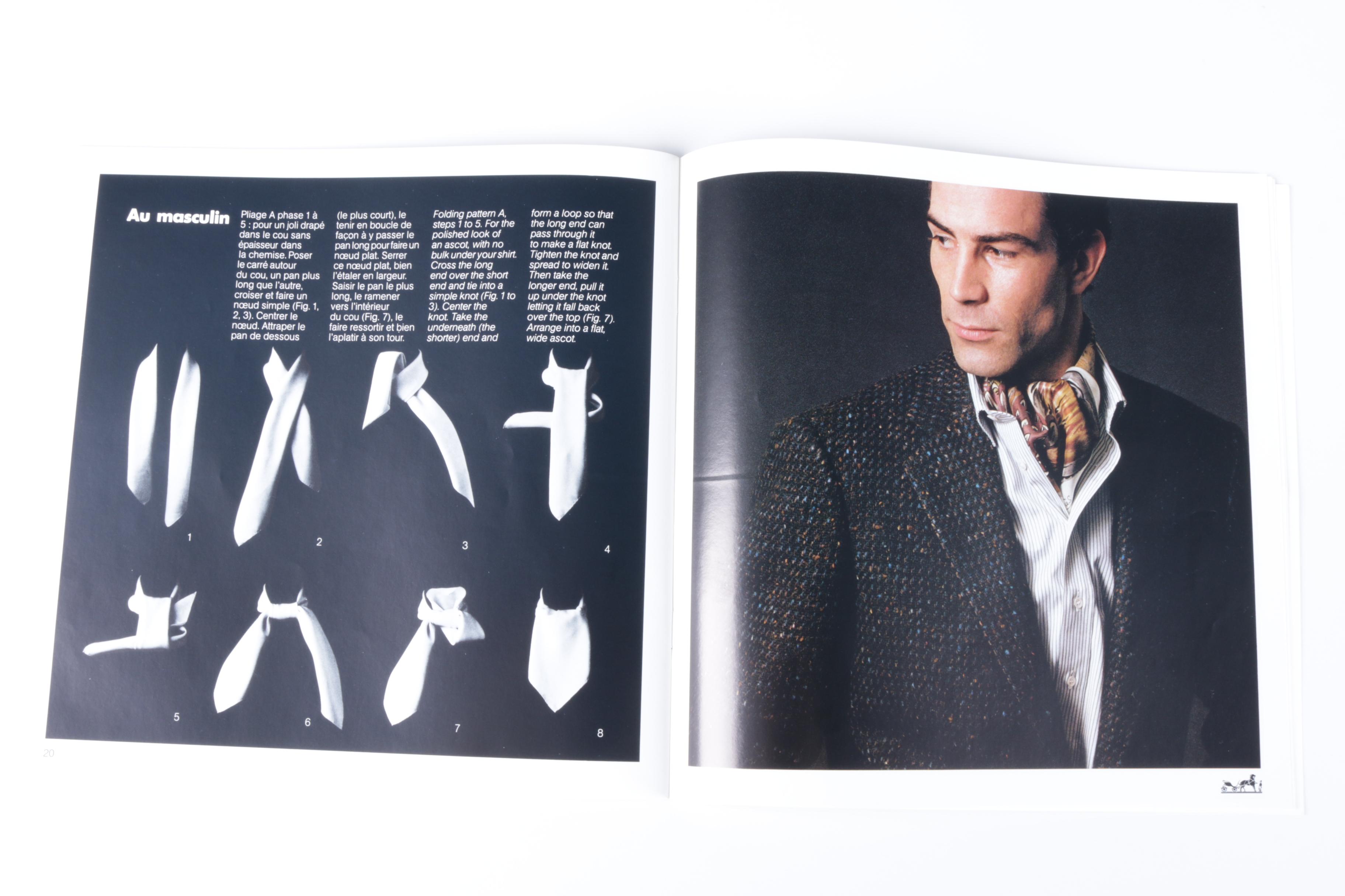 Hermès of Paris Scarf and "How To Tie a Scarf" Booklet