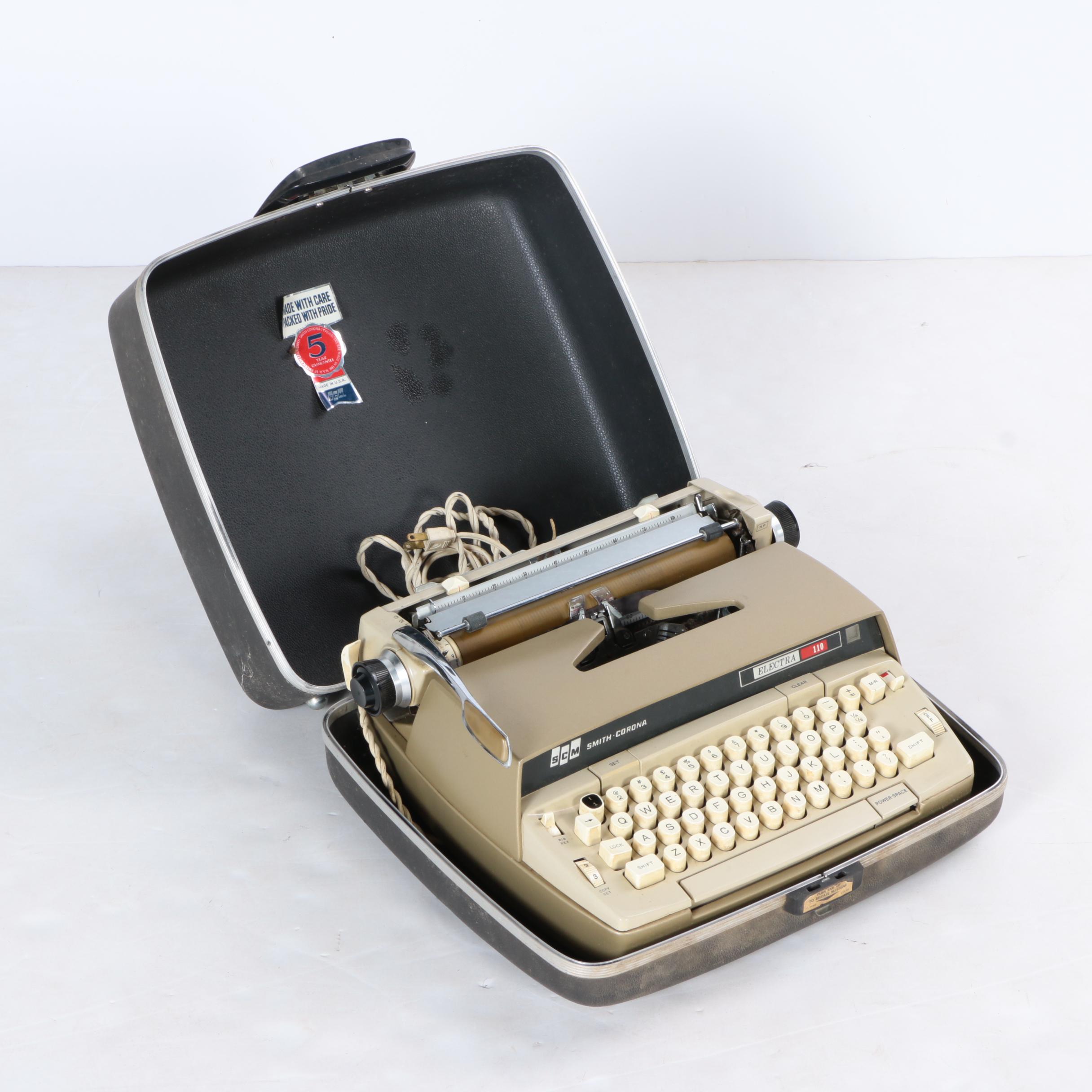 Smith Corona Electric Typewriter with Carrying Case