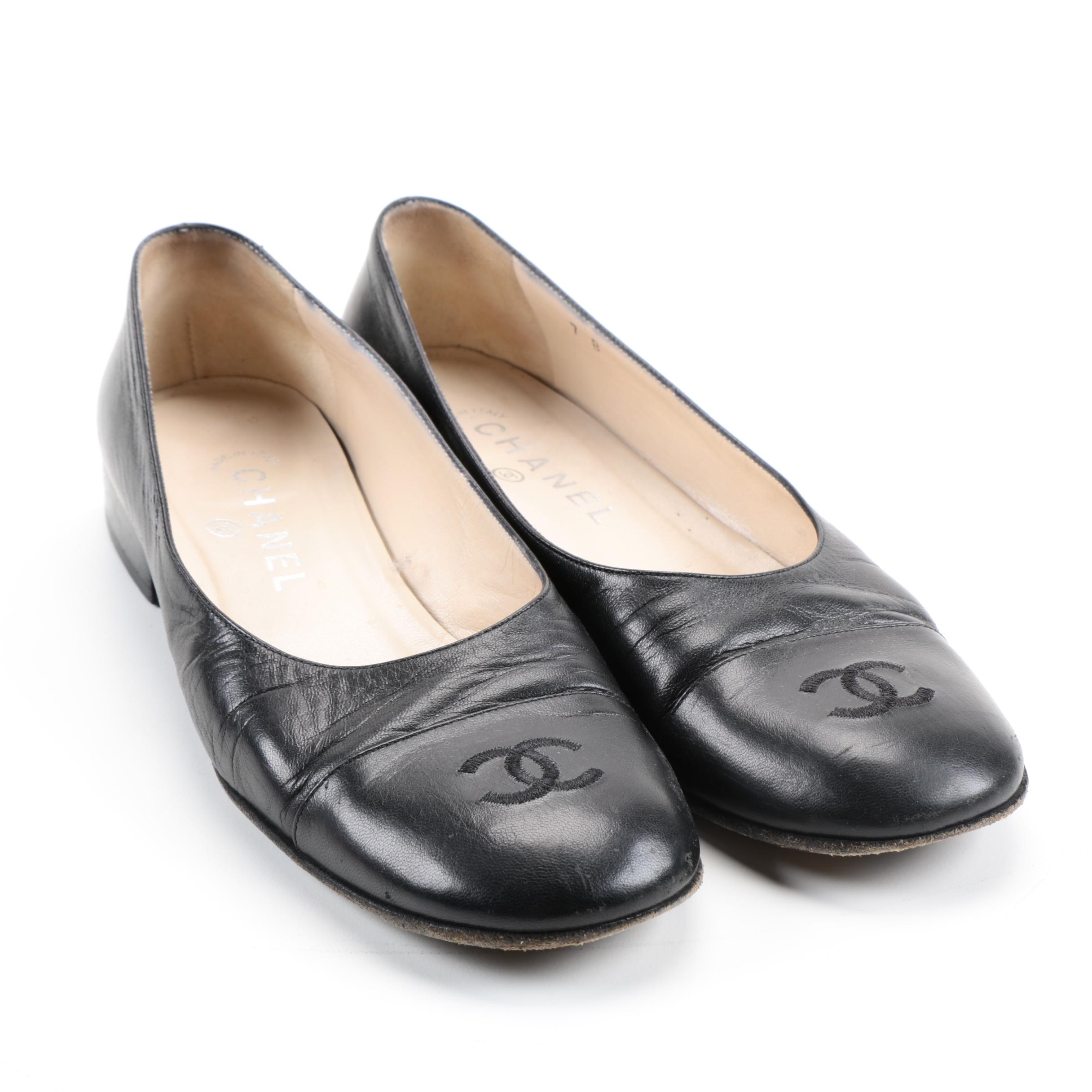 Chanel Leather Ballet Shoes