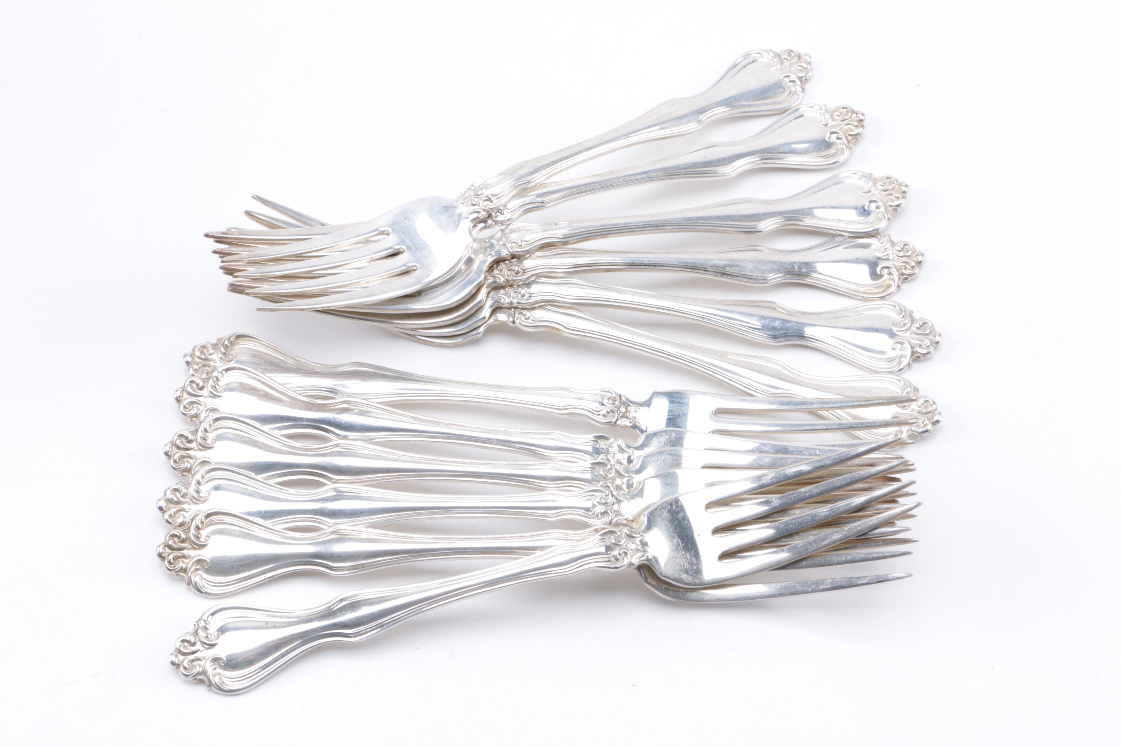 Westmorland "George & Martha" Sterling Silver Flatware Set for Twelve