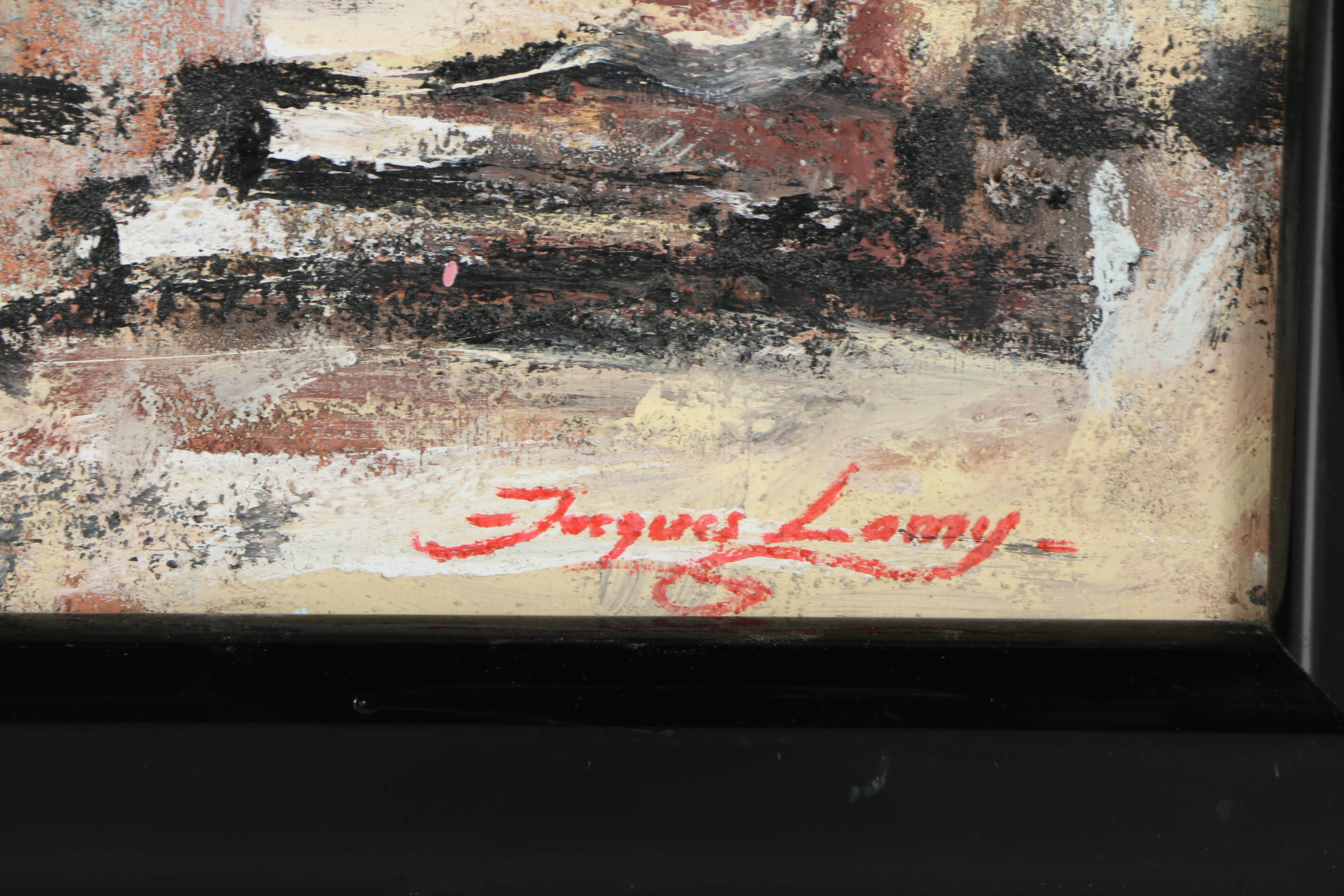 Jacques Lamy Plaster Painting on Board "The Doge's Palace"