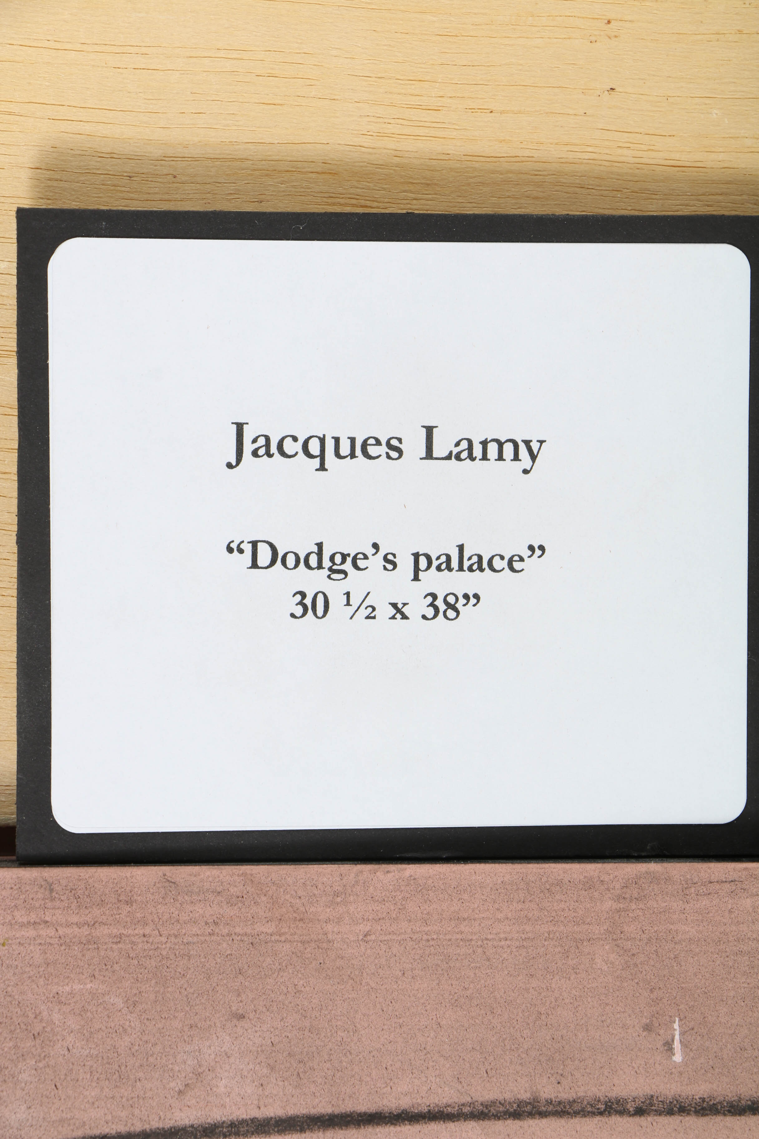 Jacques Lamy Plaster Painting on Board "The Doge's Palace"