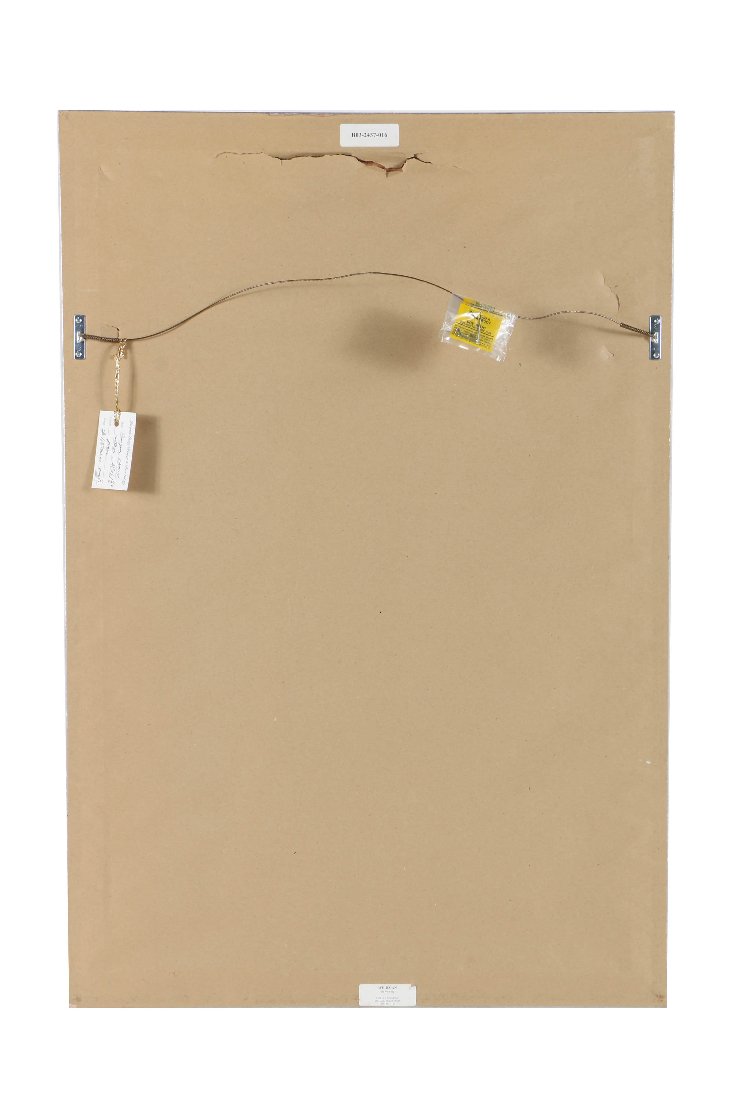 Jacques Lemy Mixed Media Collage on Board of Bamboo