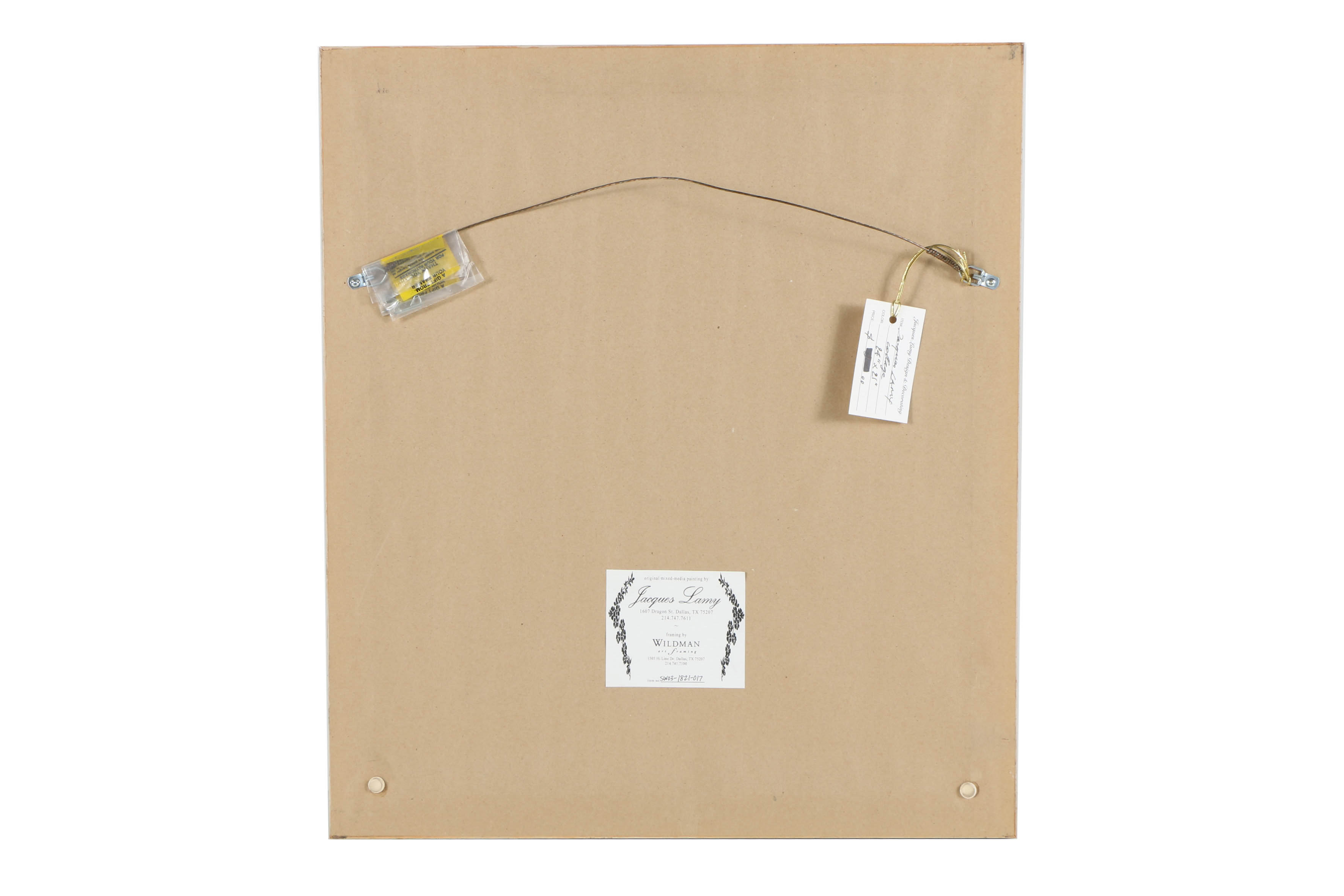 Jacques Lamy Mixed Media Painting on Board of Rural Scene