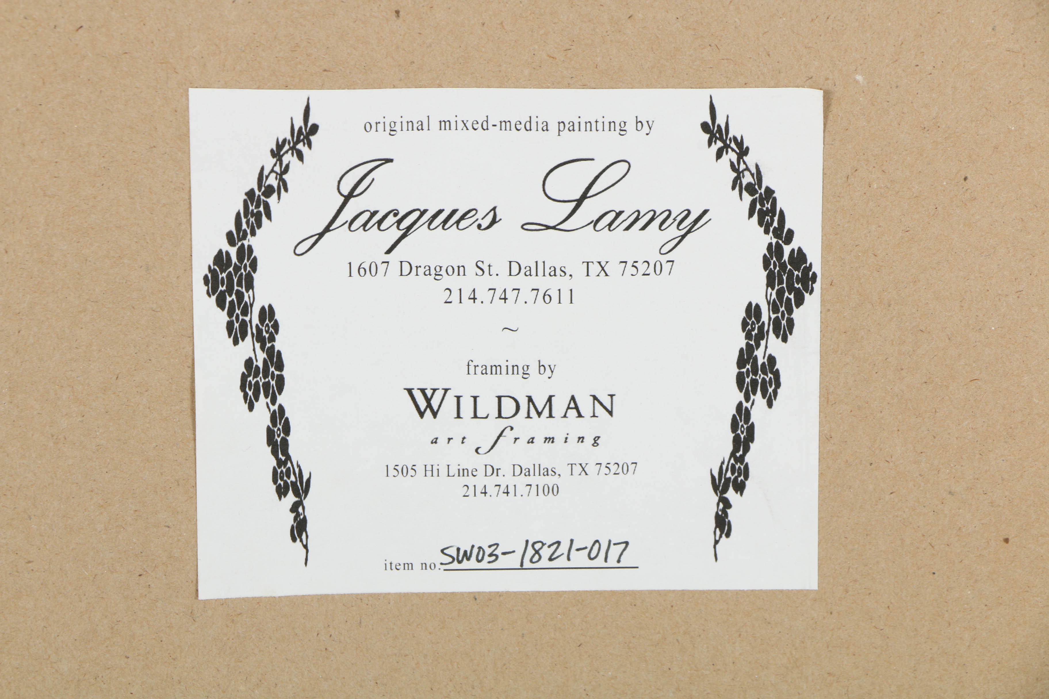 Jacques Lamy Mixed Media Painting on Board of Rural Scene