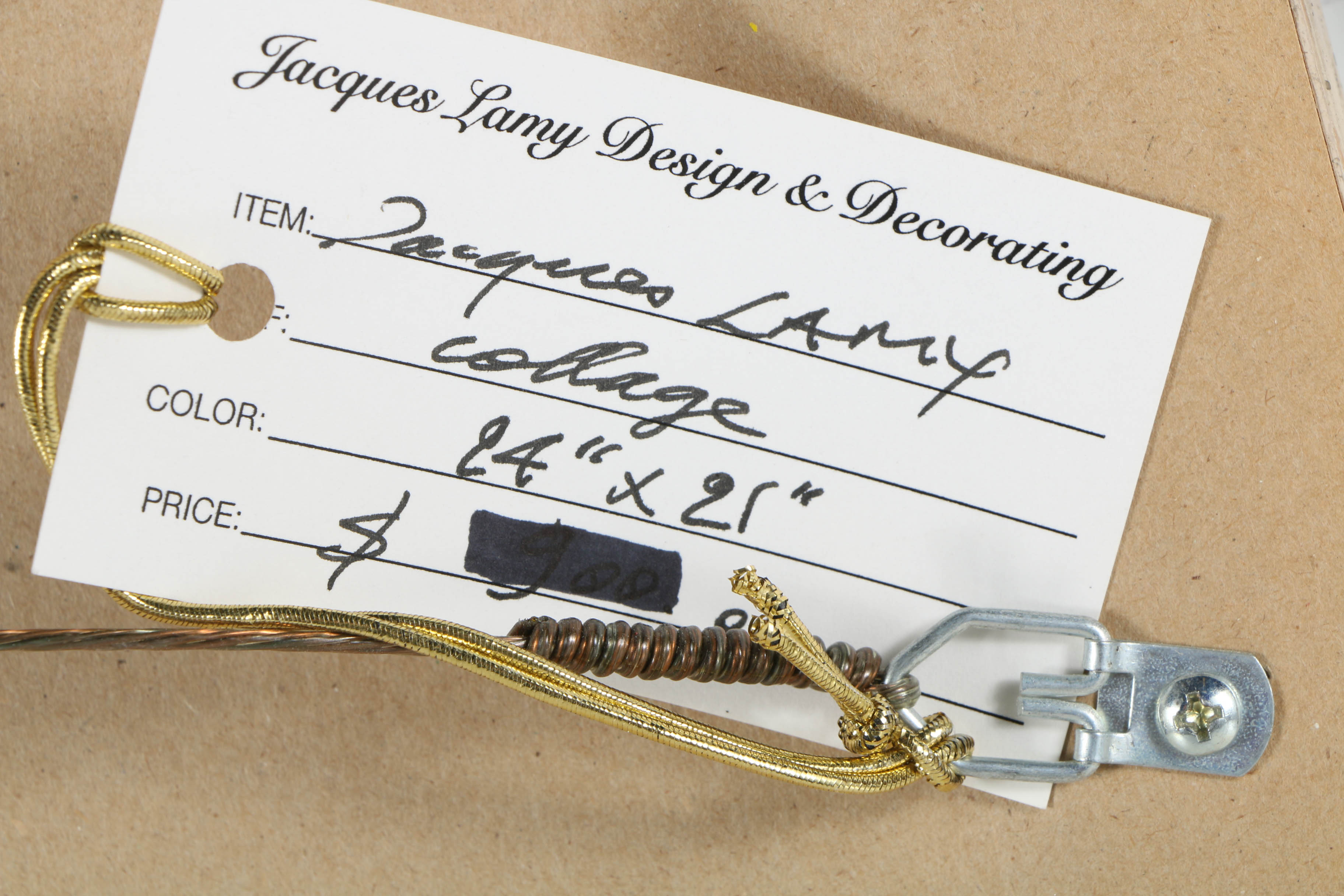 Jacques Lamy Mixed Media Painting on Board of Rural Scene