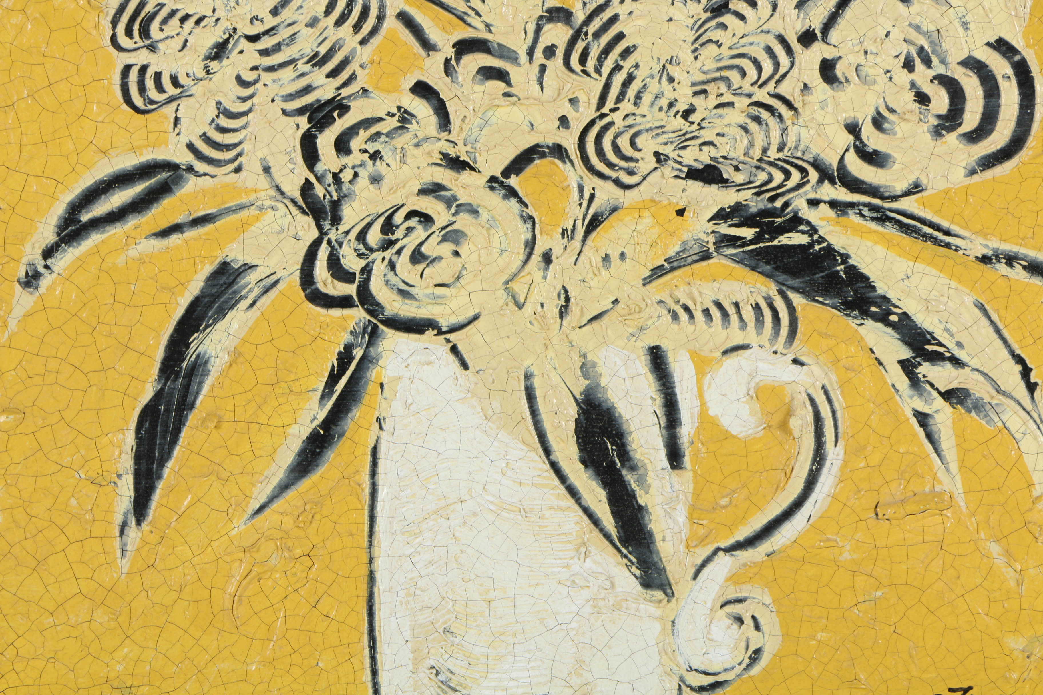 Jacques Lamy Plaster Painting on Board of a Still-Life